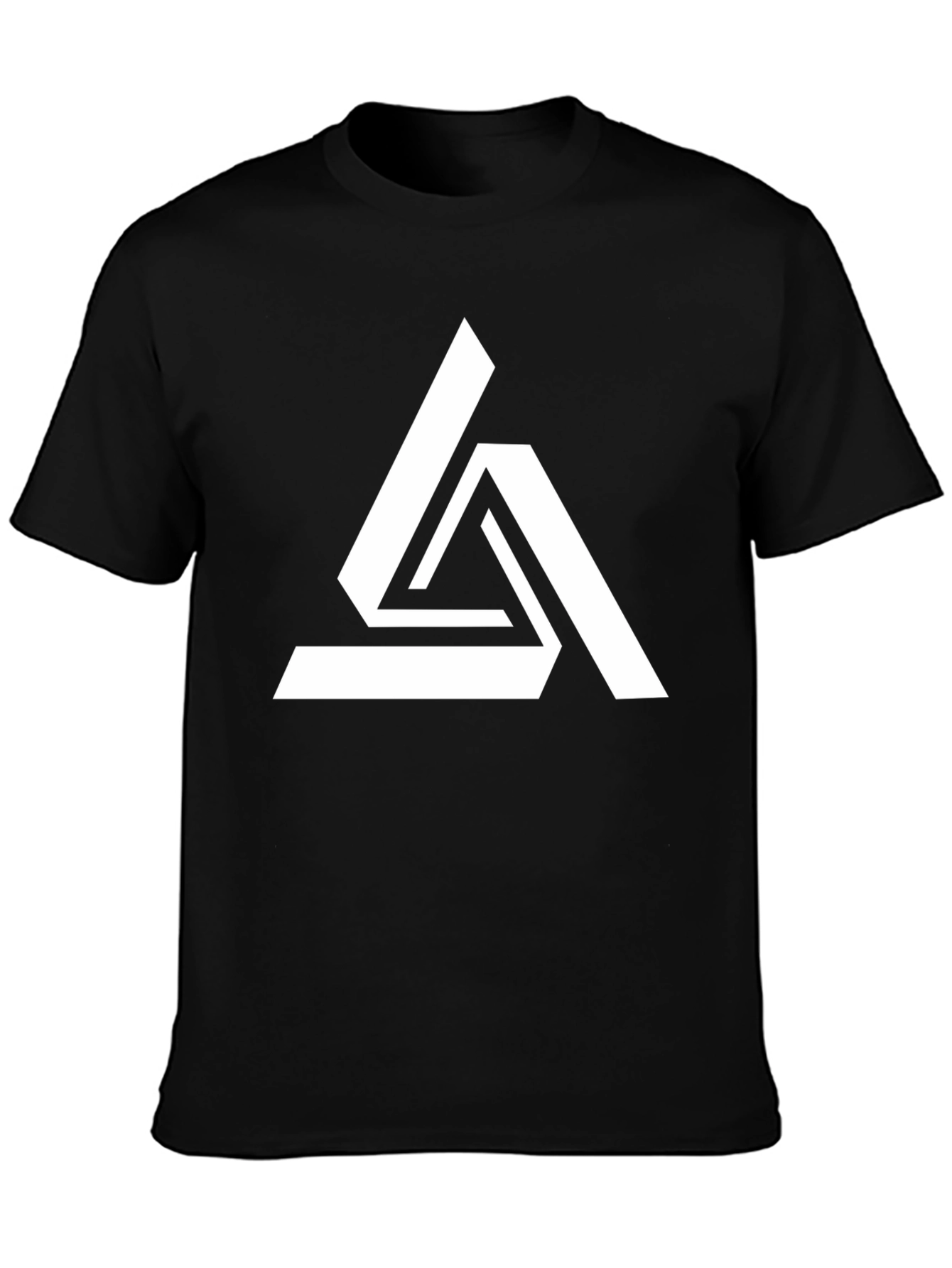 Modern Geometric Black T-Shirt