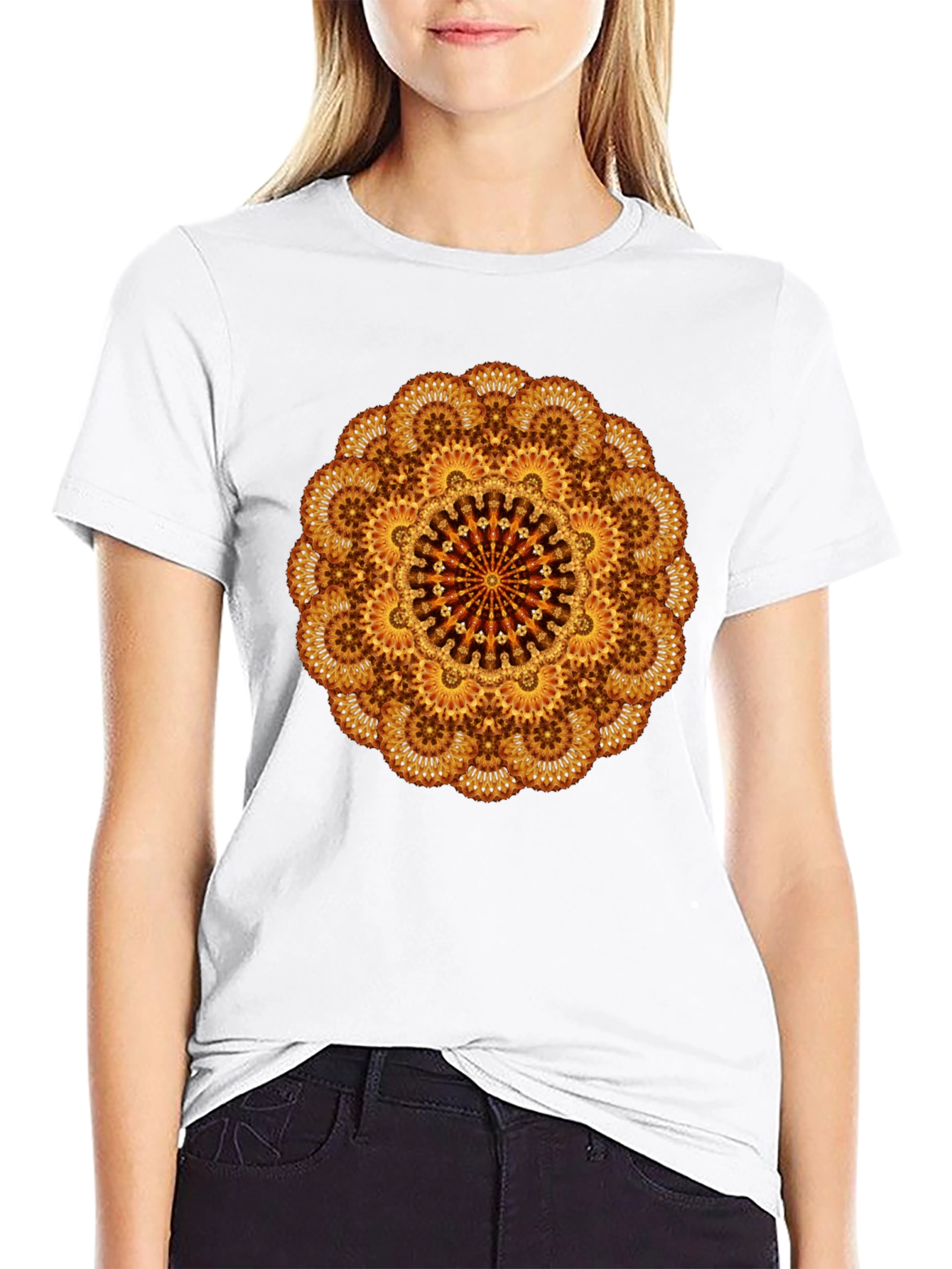 Mandala Design Black T-Shirt