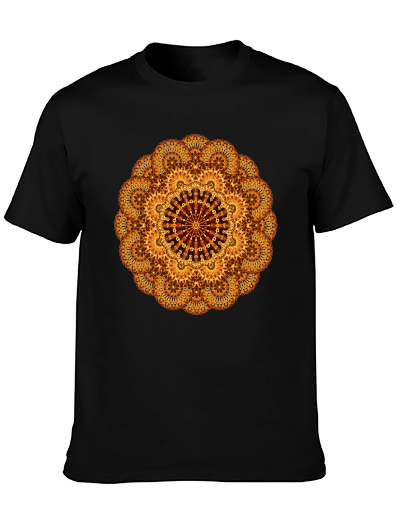 Mandala Design Black T-Shirt