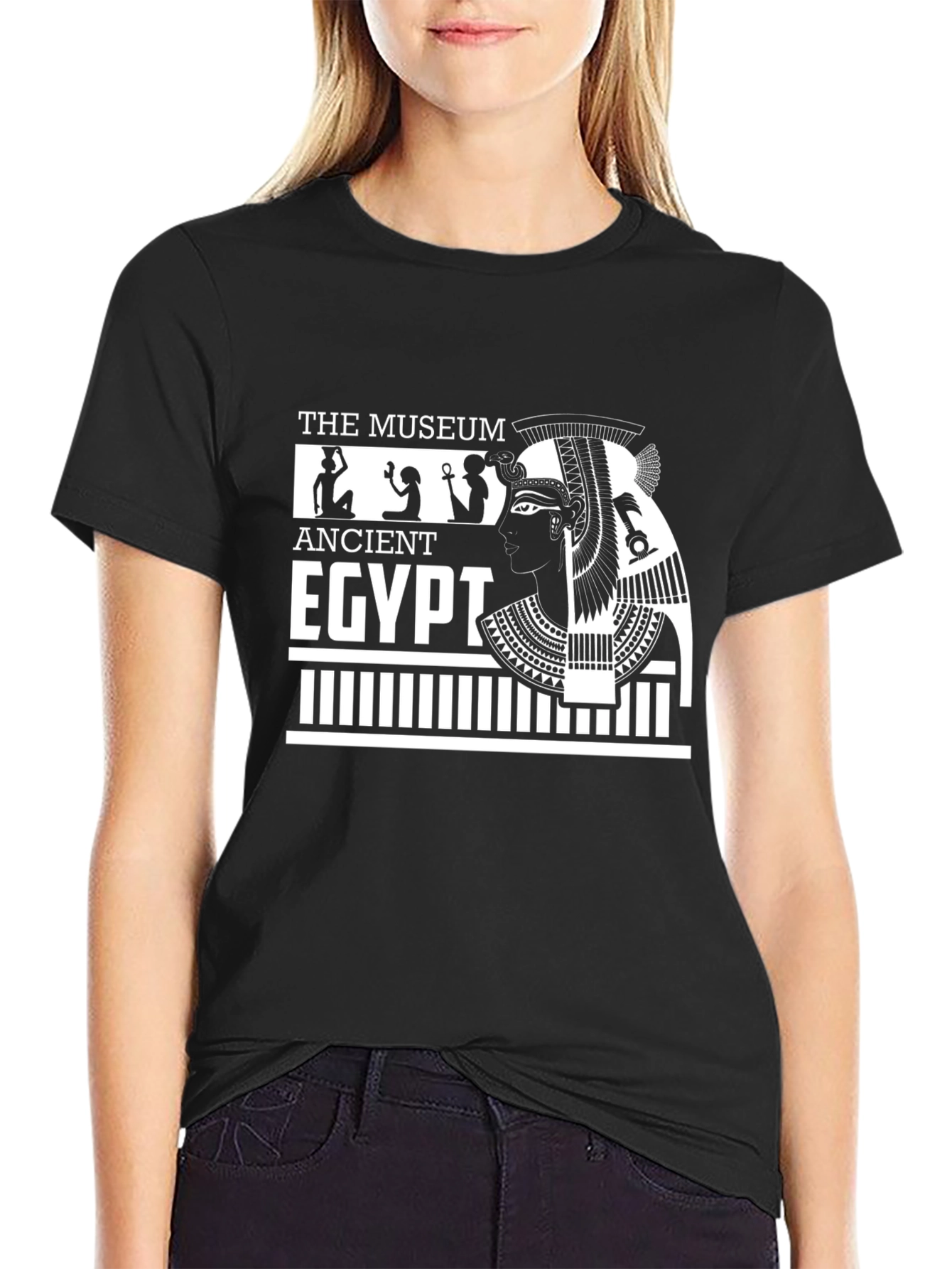 Ancient Egypt Museum T-Shirt - Black Cotton Tee