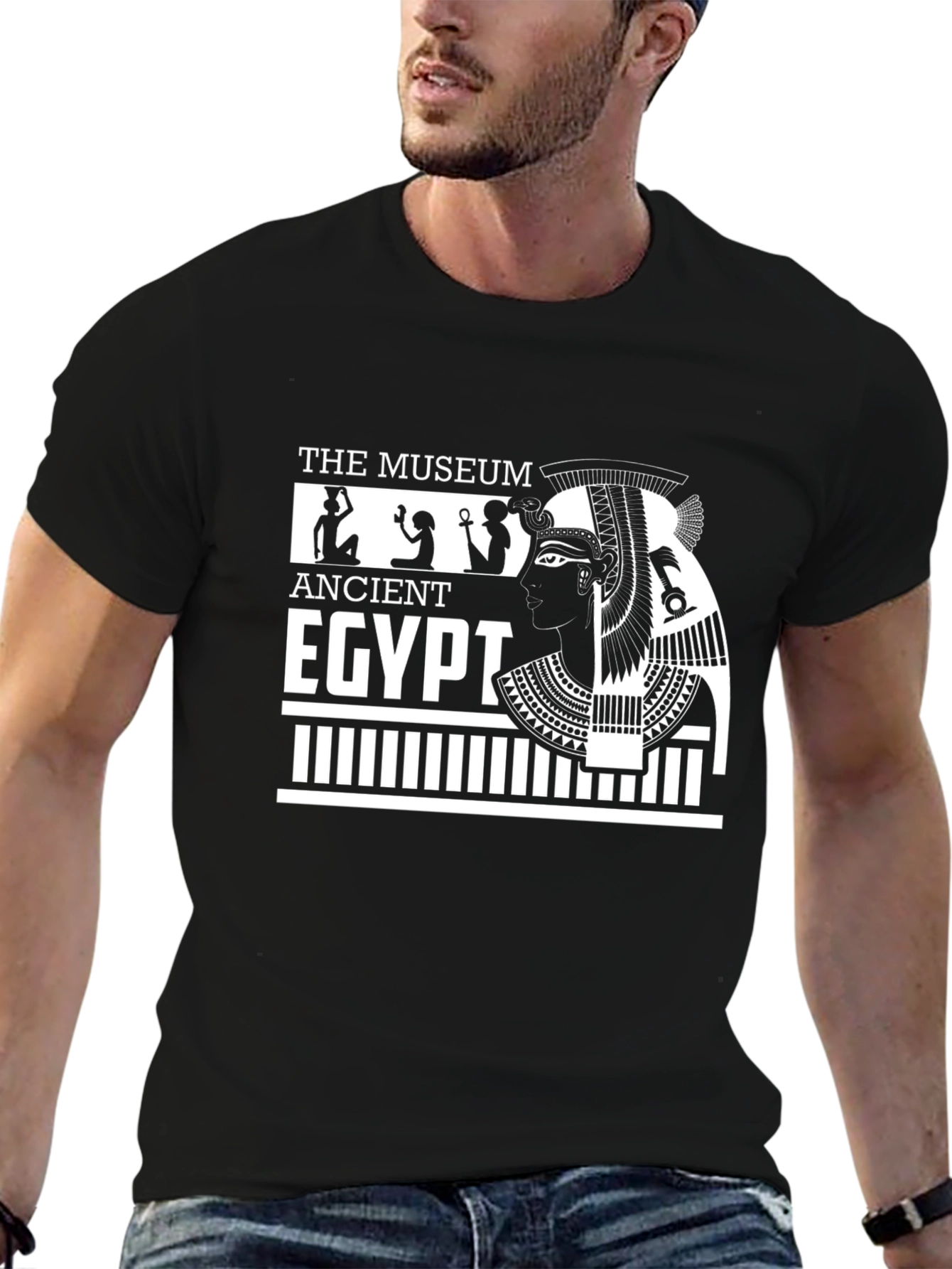 Ancient Egypt Museum T-Shirt - Black Cotton Tee
