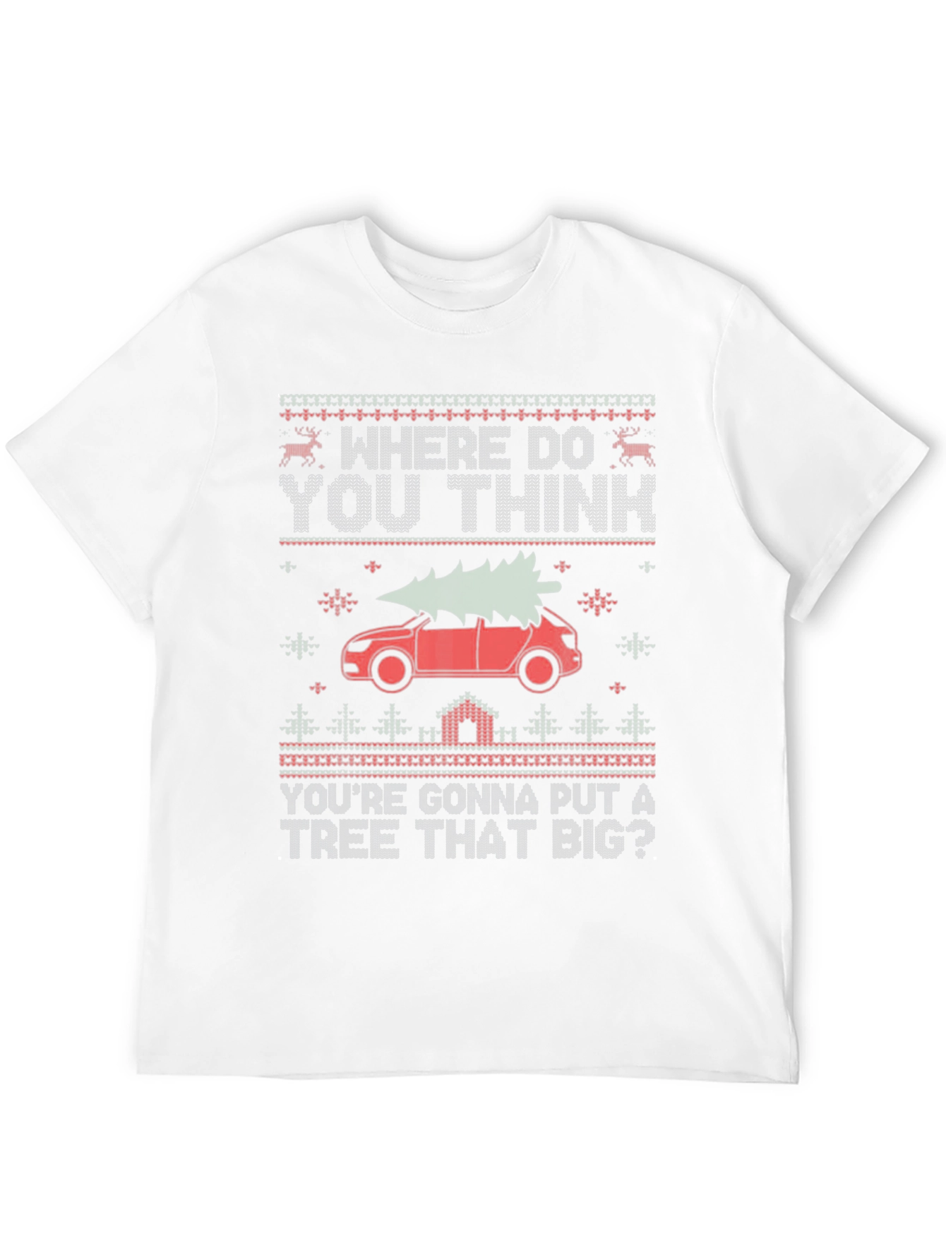 Funny Christmas Tree Car T-Shirt