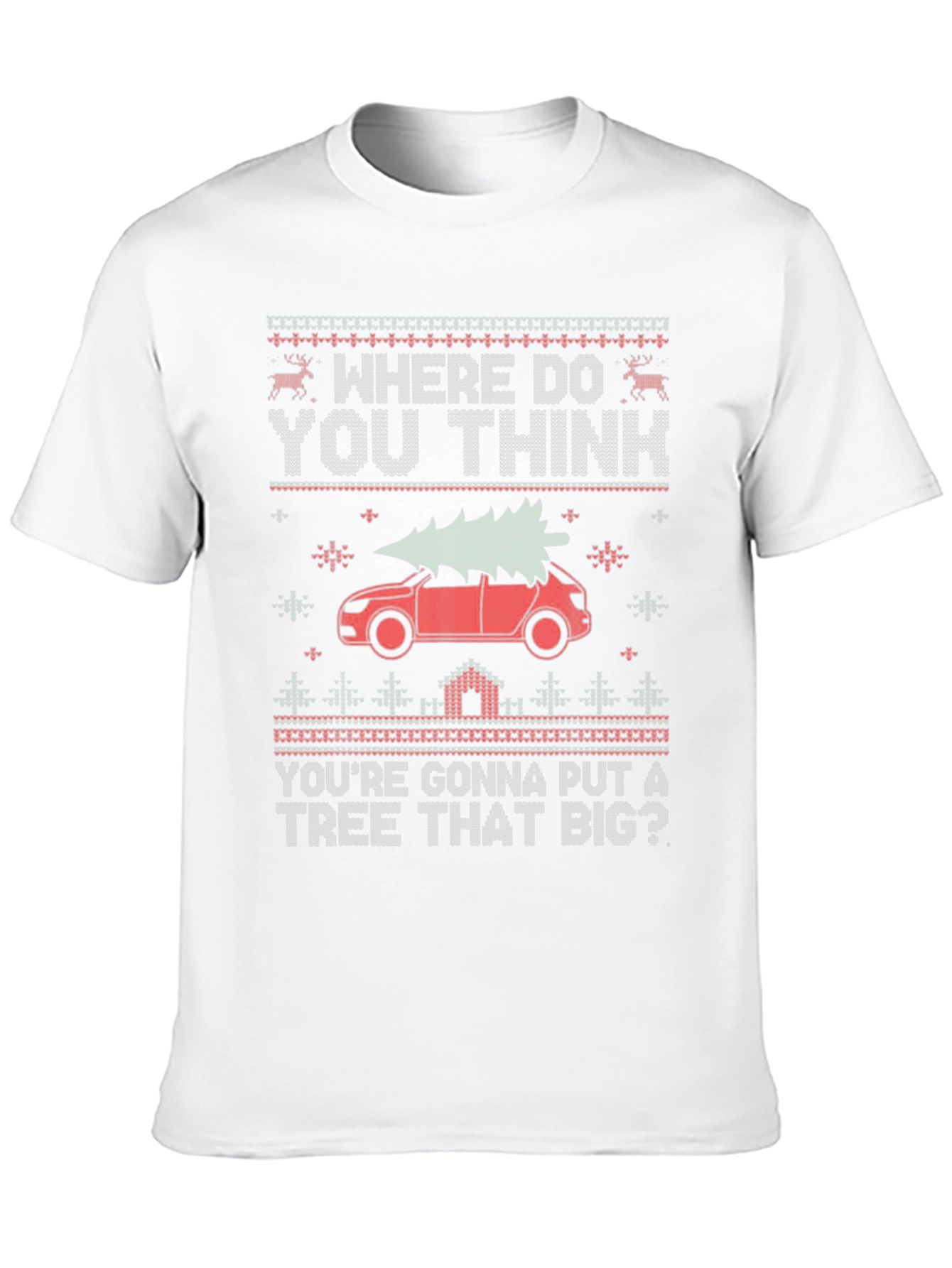 Funny Christmas Tree Car T-Shirt
