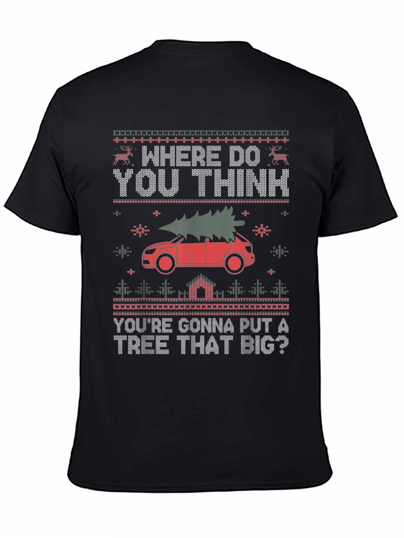 Funny Christmas Tree Car T-Shirt