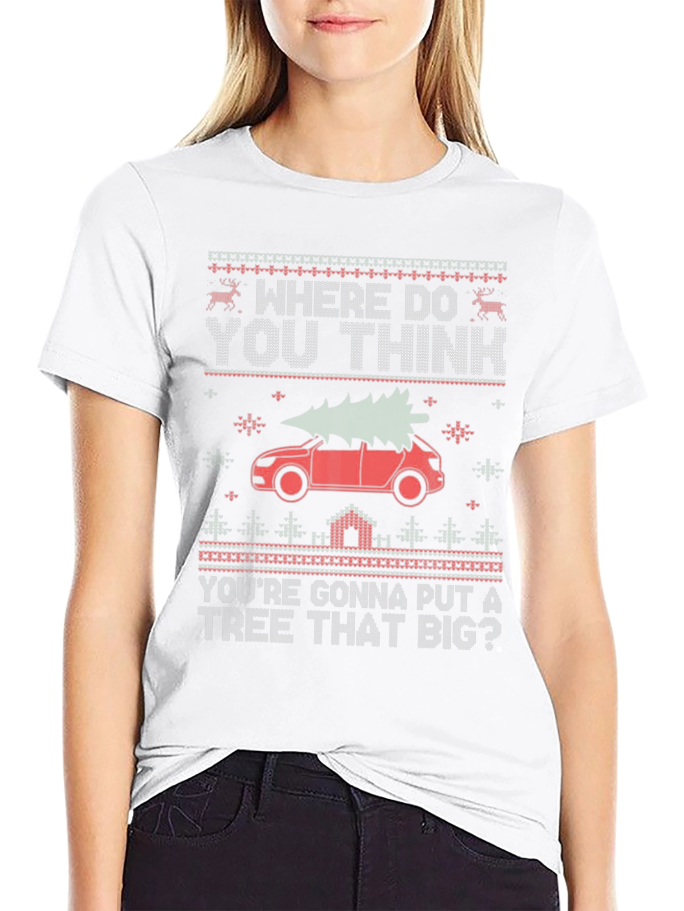 Funny Christmas Tree Car T-Shirt