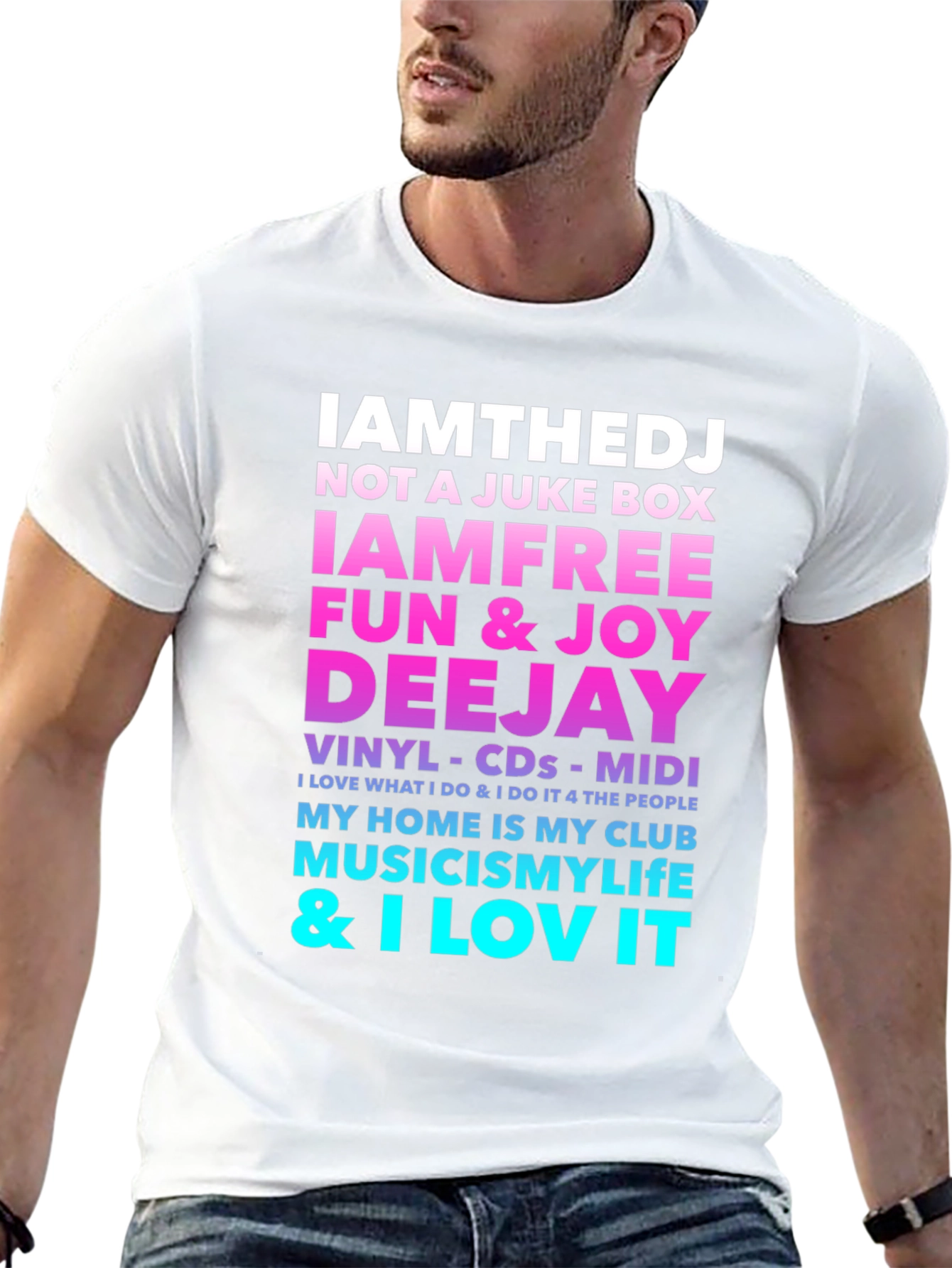 IAMTHEDJ Graphic T-Shirt - DJ Music Lover Tee