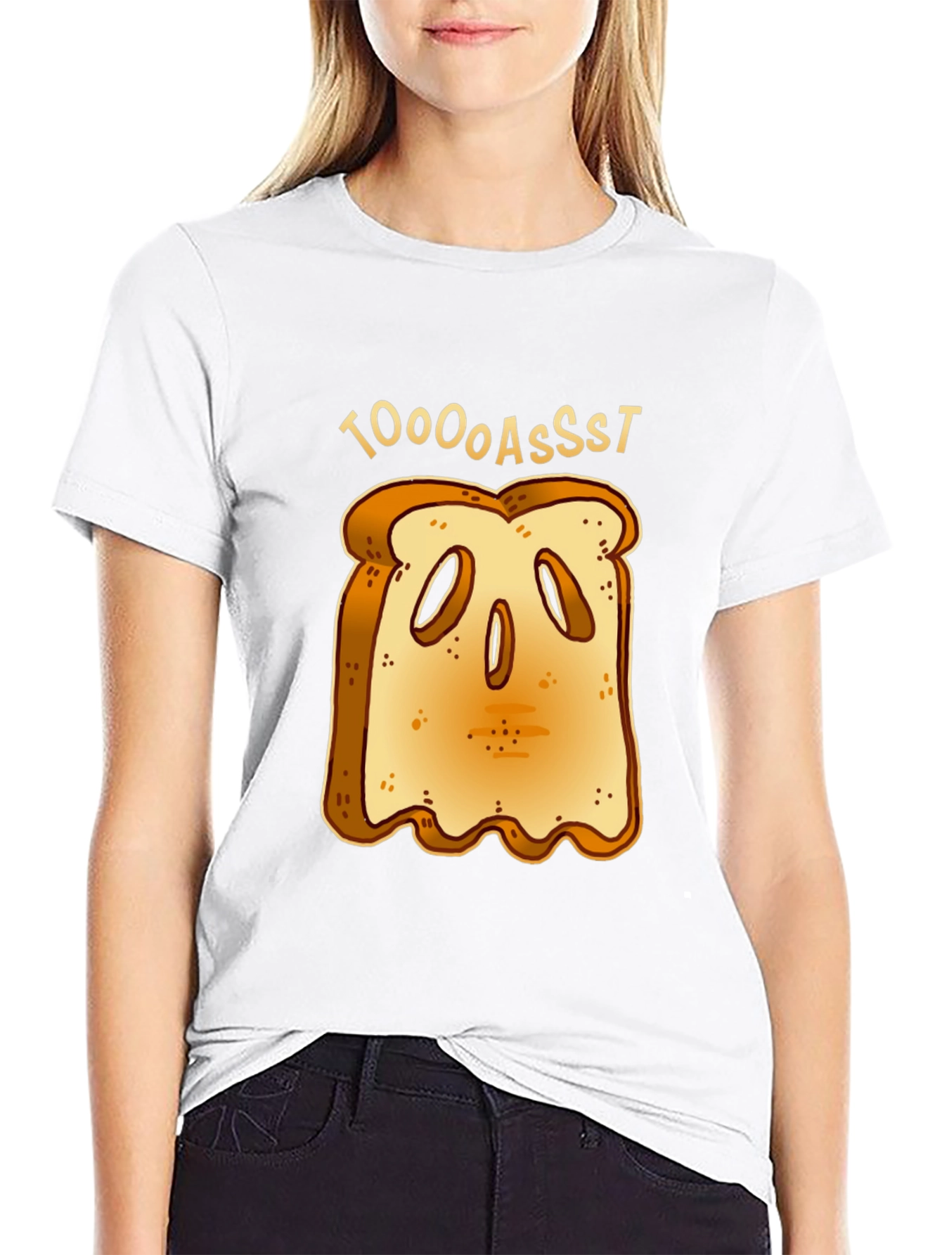 Funny Toast Graphic T-Shirt - Black