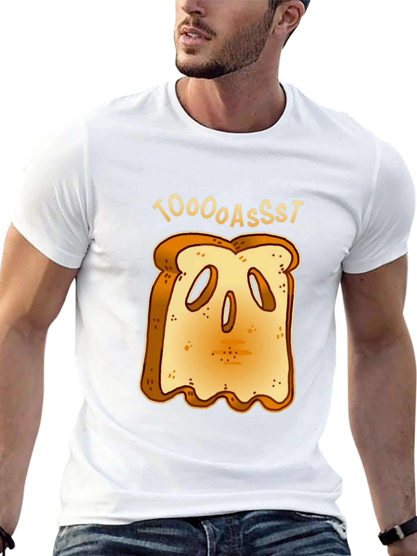 Funny Toast Graphic T-Shirt - Black