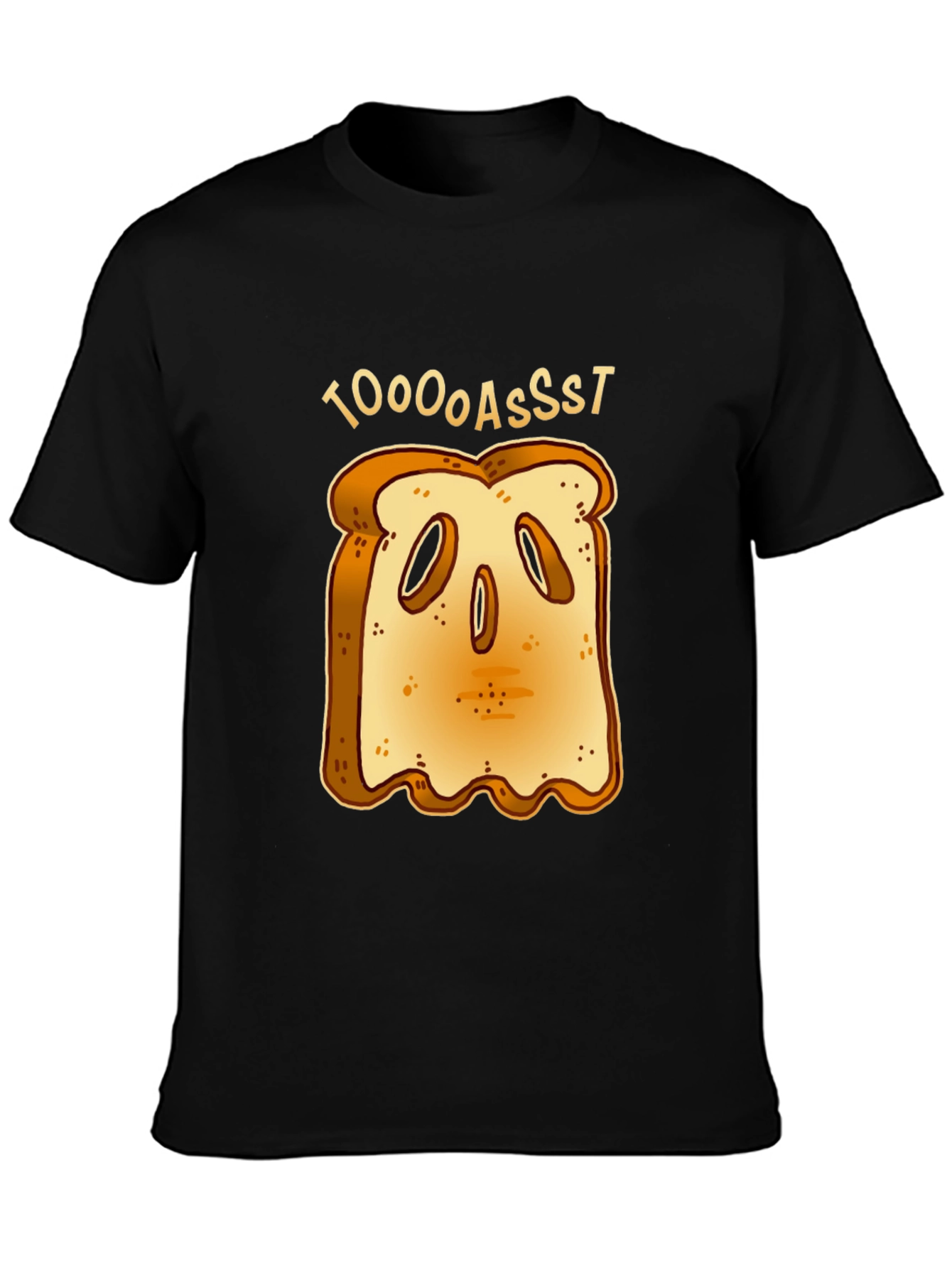 Funny Toast Graphic T-Shirt - Black