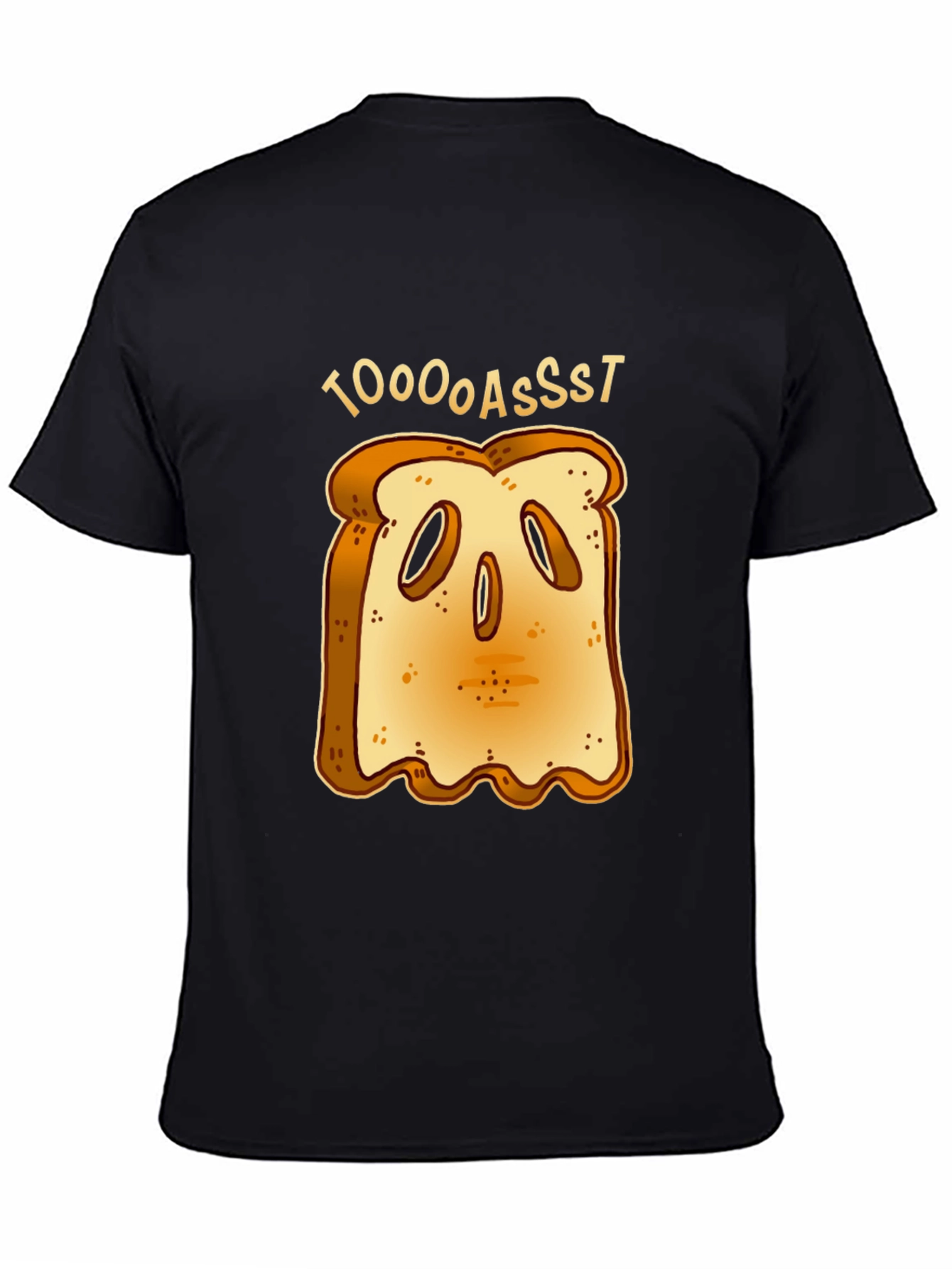 Funny Toast Graphic T-Shirt - Black