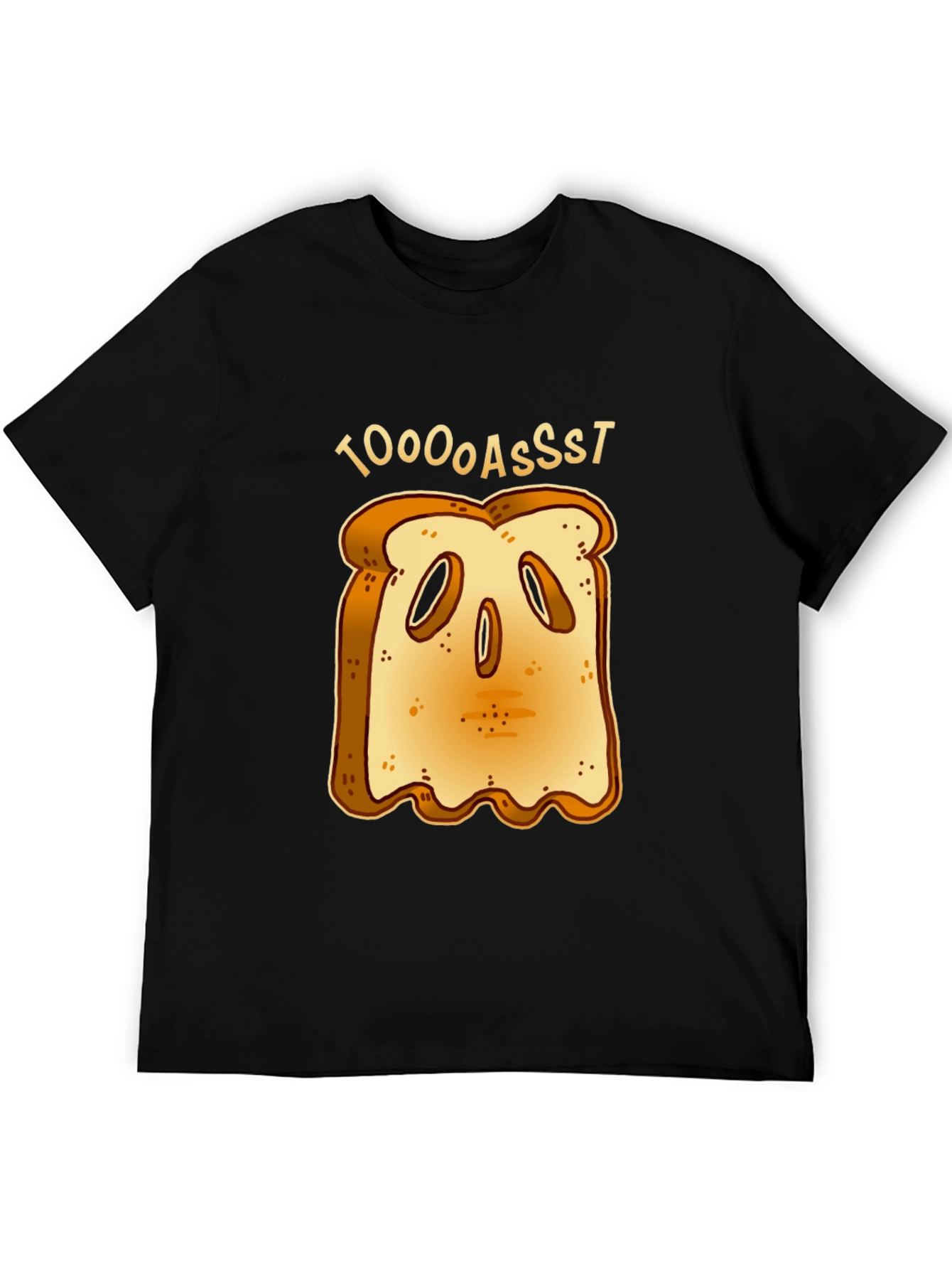Funny Toast Graphic T-Shirt - Black