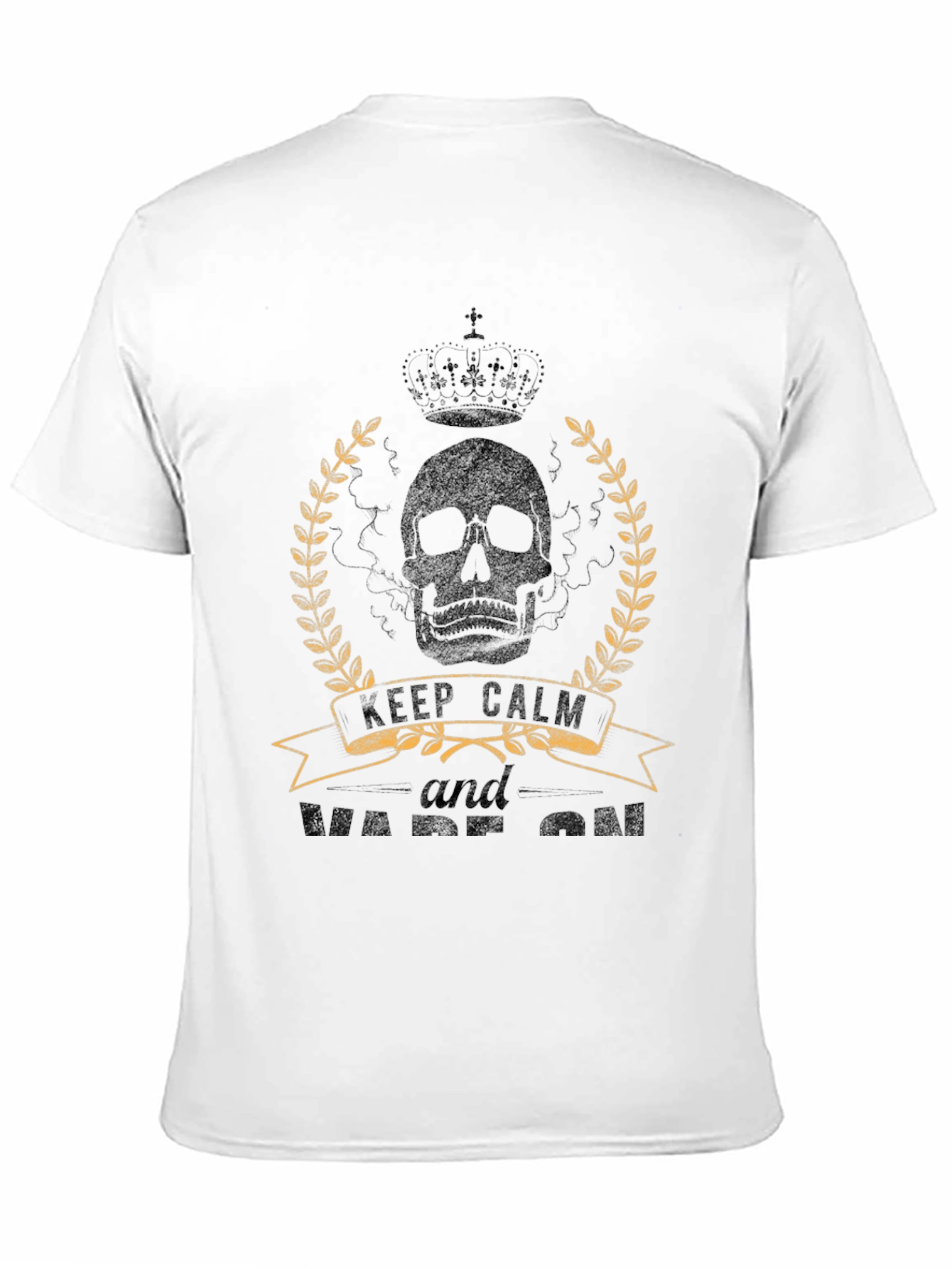 Skull Crown Keep Calm Mens Graphic Tee