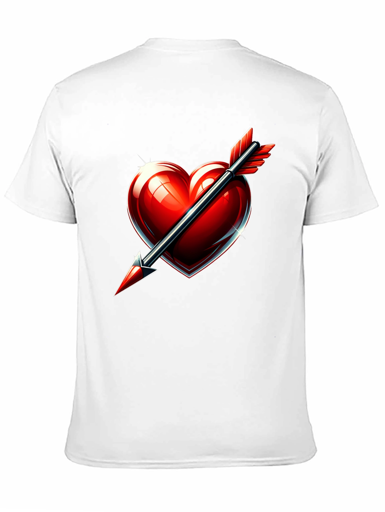 Heart Arrow Graphic Tee - Mens Black T-Shirt