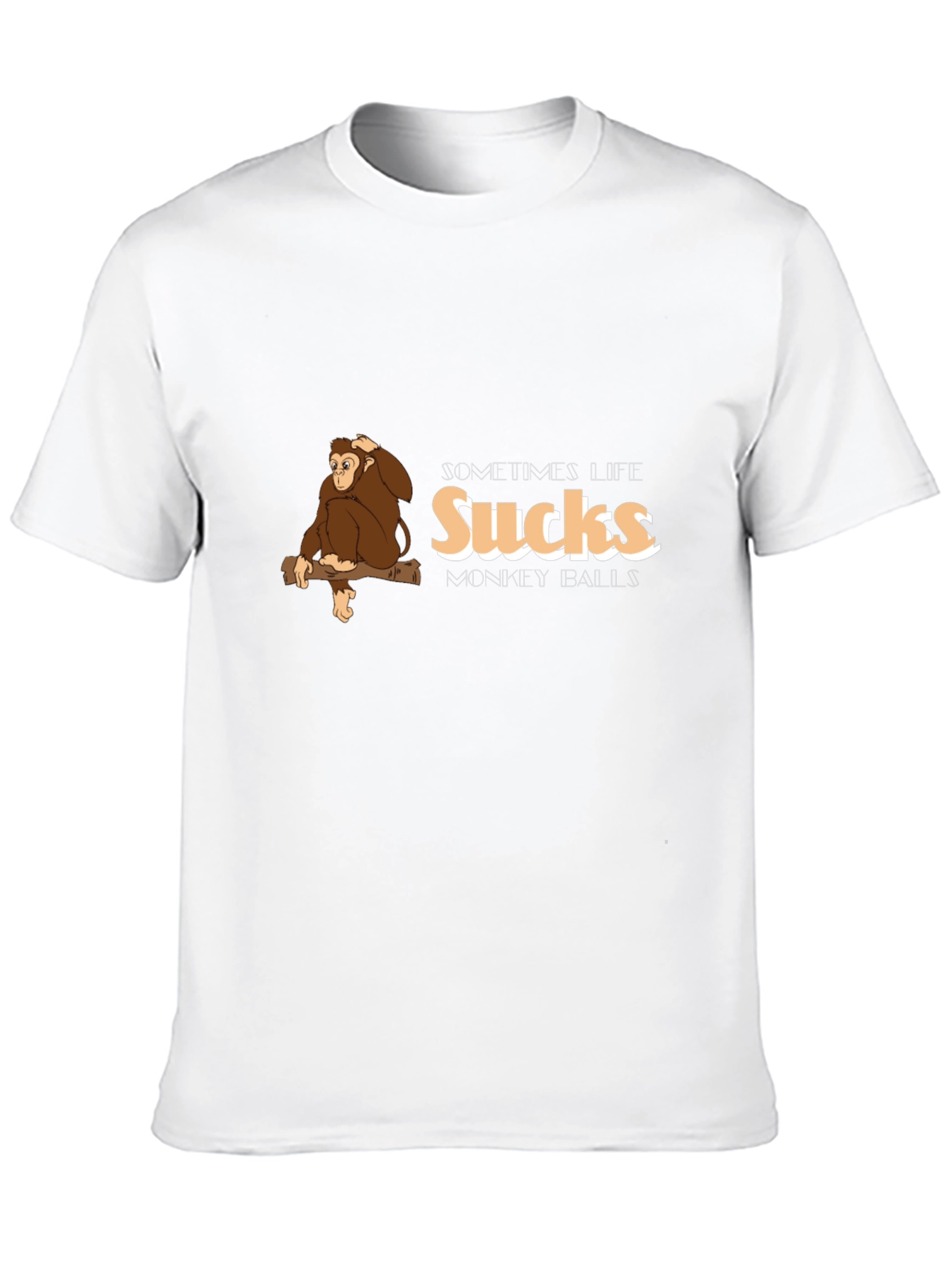 Funny Monkey T-Shirt - Sometimes Life Sucks Monkey Balls