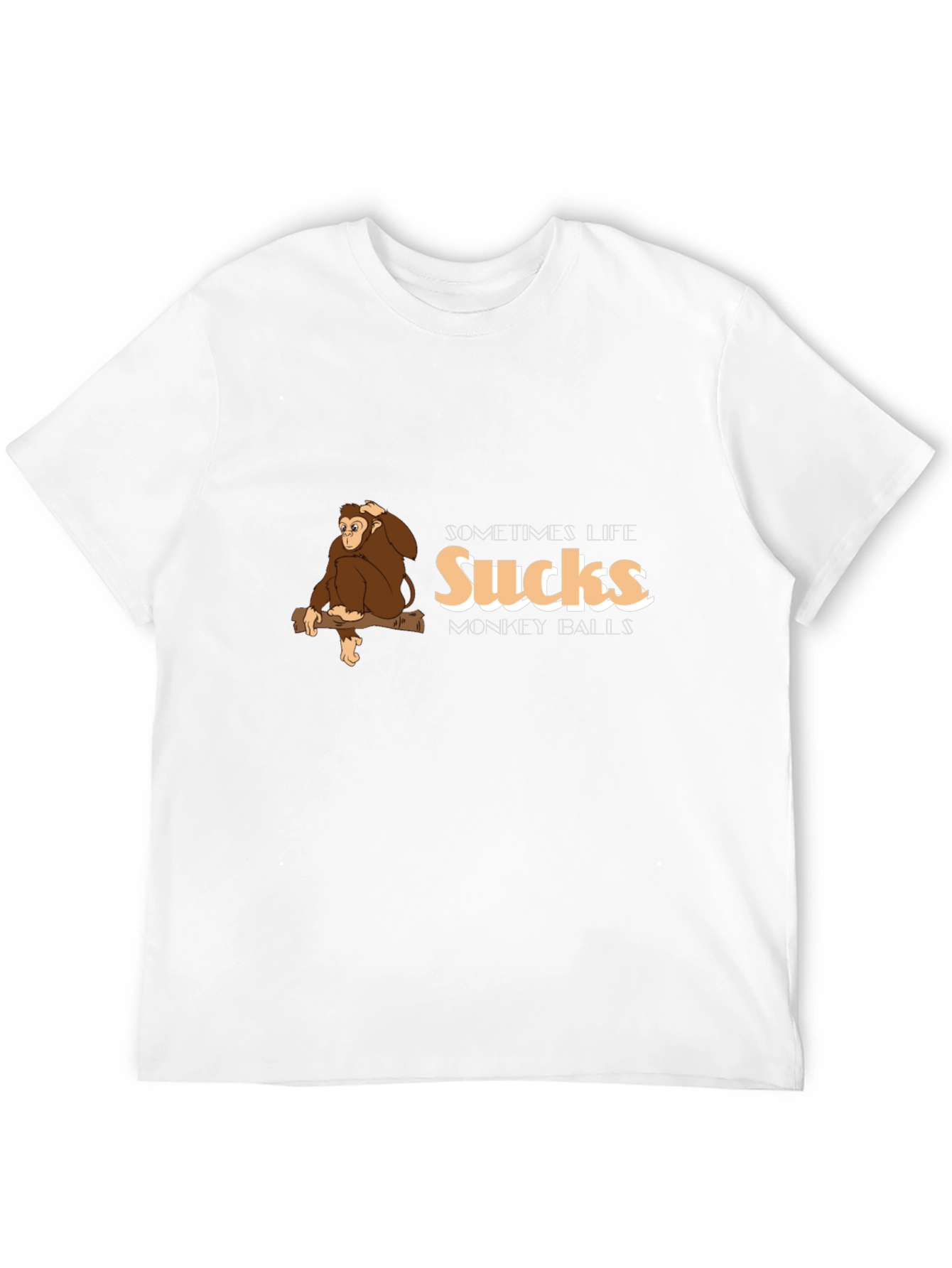 Funny Monkey T-Shirt - Sometimes Life Sucks Monkey Balls