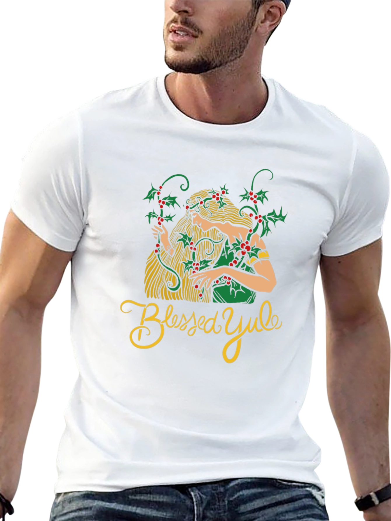 Blessed Yule Womans Holiday T-Shirt
