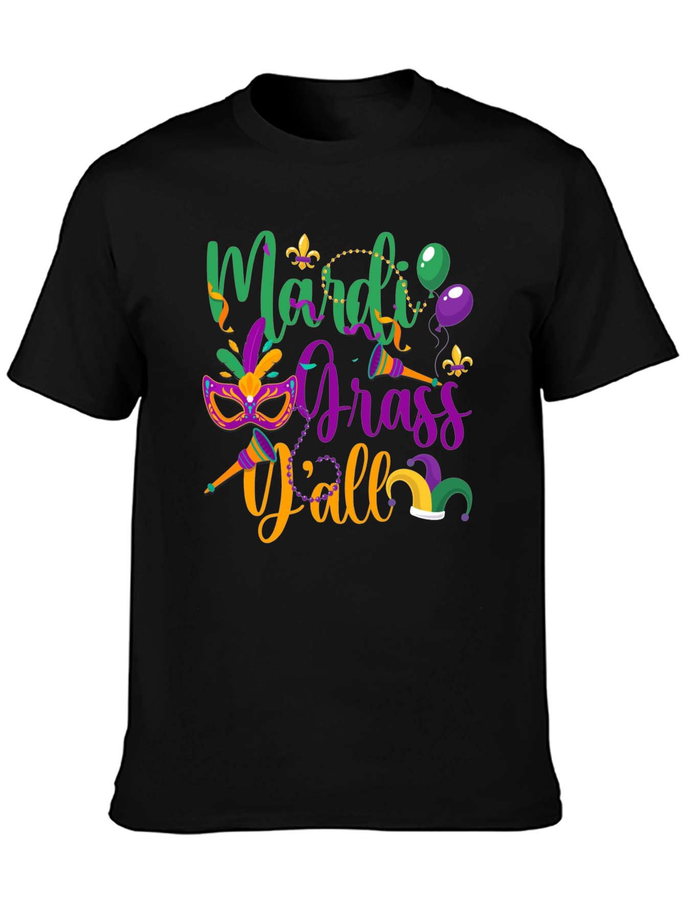 Mardi Gras Yall Graphic Tee