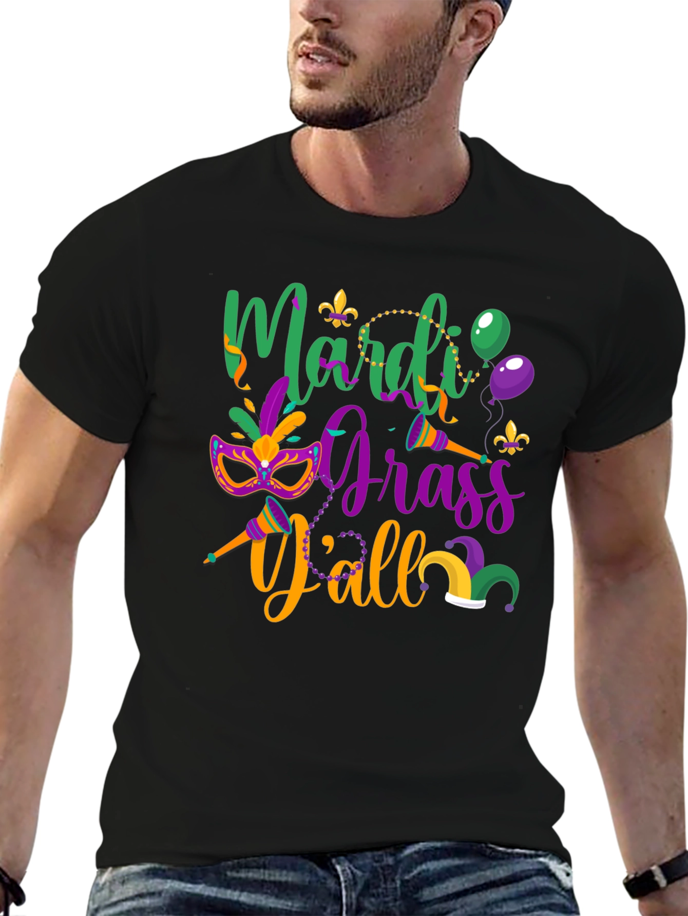 Mardi Gras Yall Graphic Tee