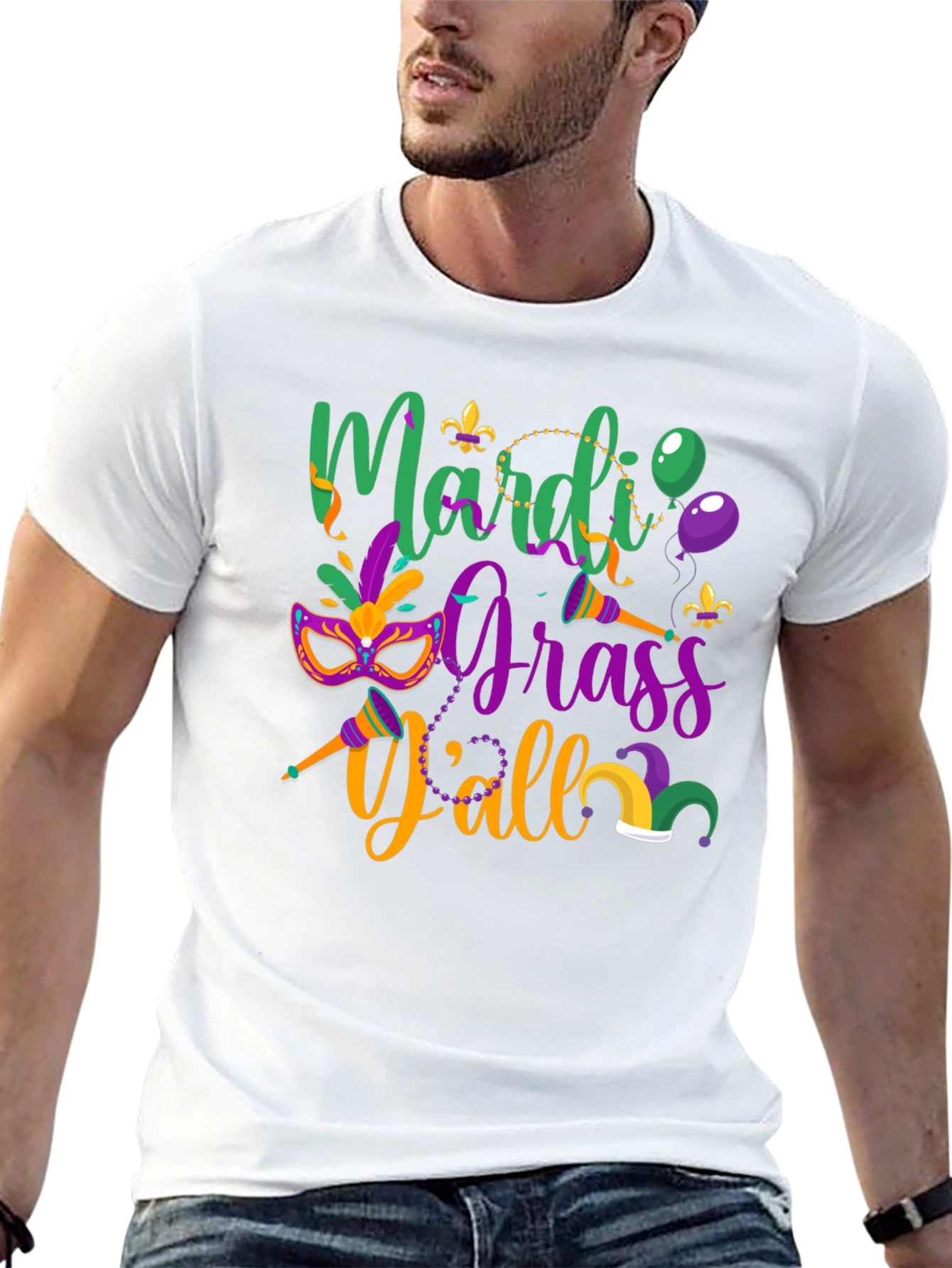 Mardi Gras Yall Graphic Tee