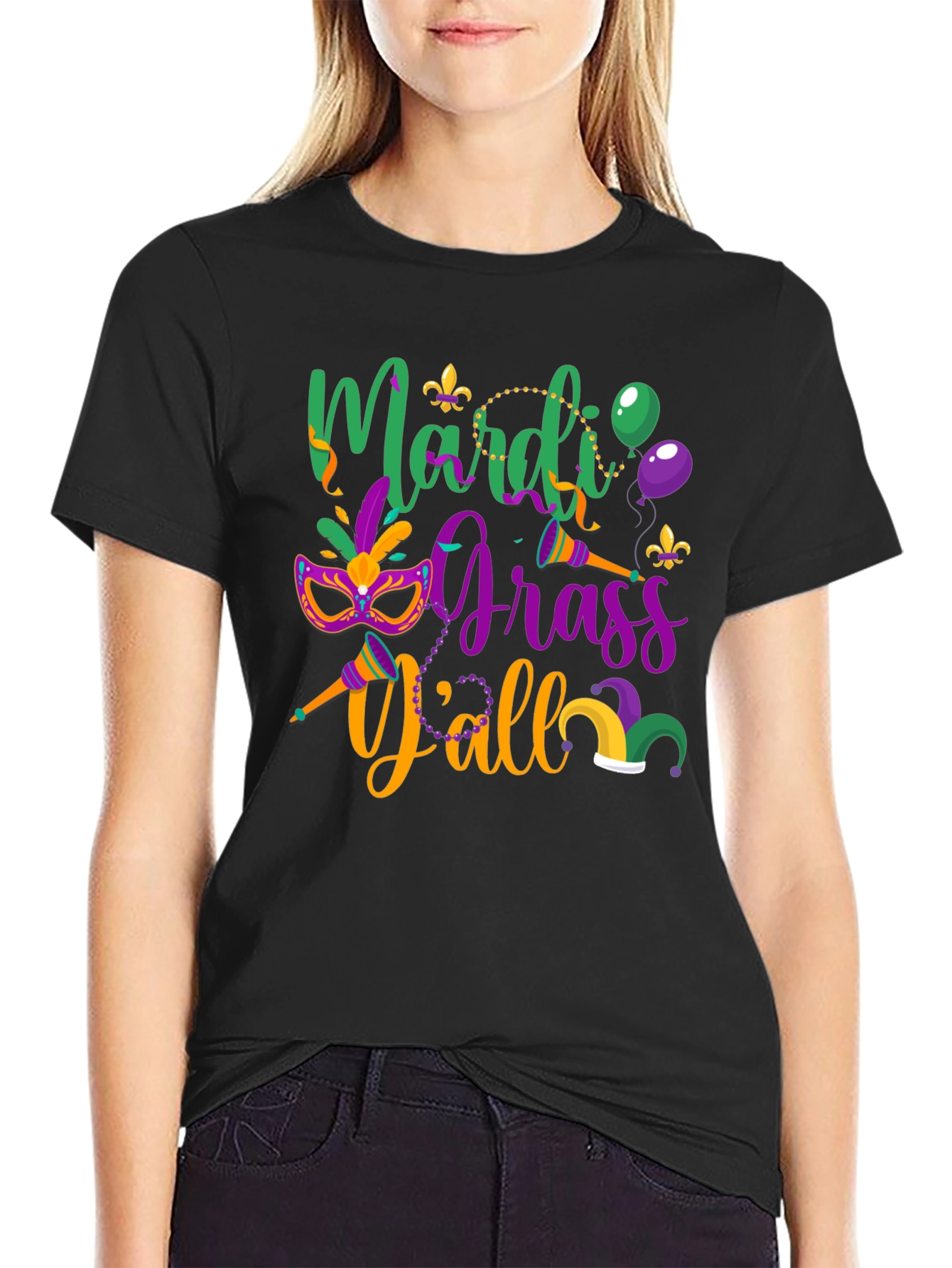 Mardi Gras Yall Graphic Tee