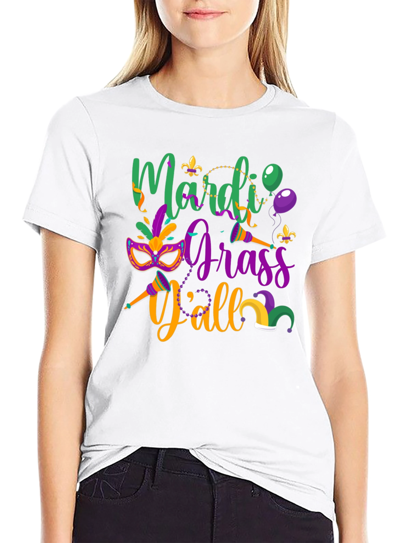 Mardi Gras Yall Graphic Tee