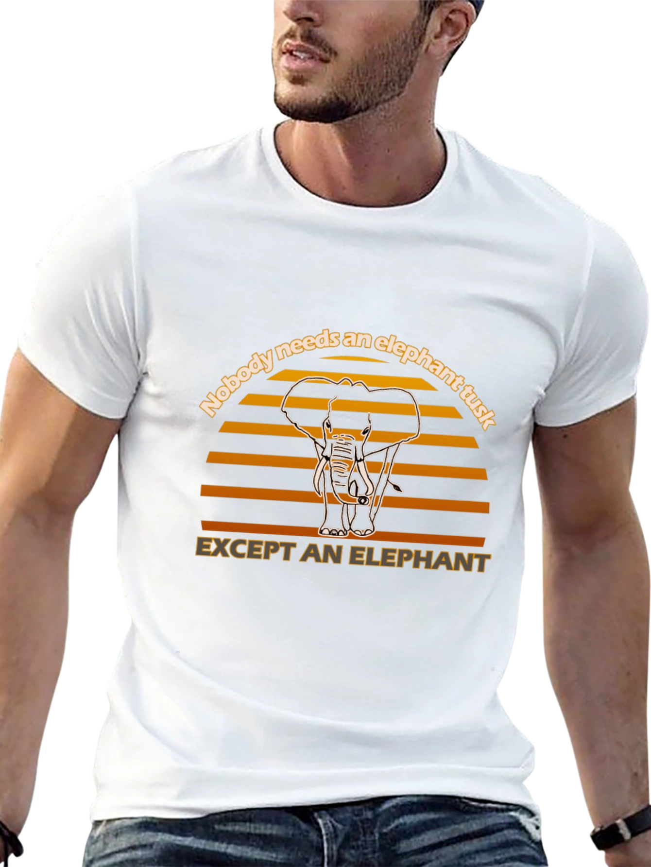 Elephant Tusk Graphic Tee - Animal Lover Shirt