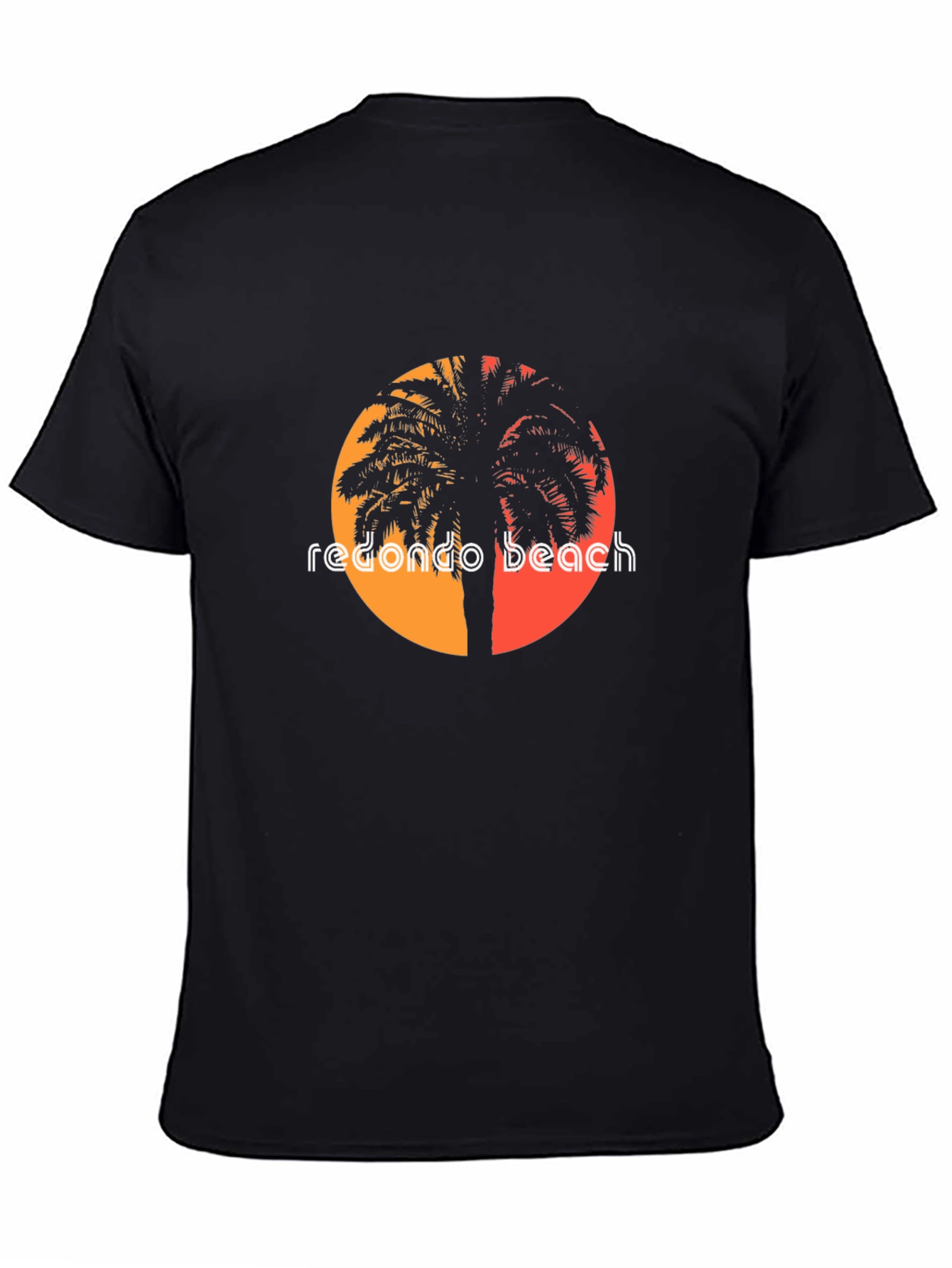 Redondo Beach Sunset Graphic Tee - Black