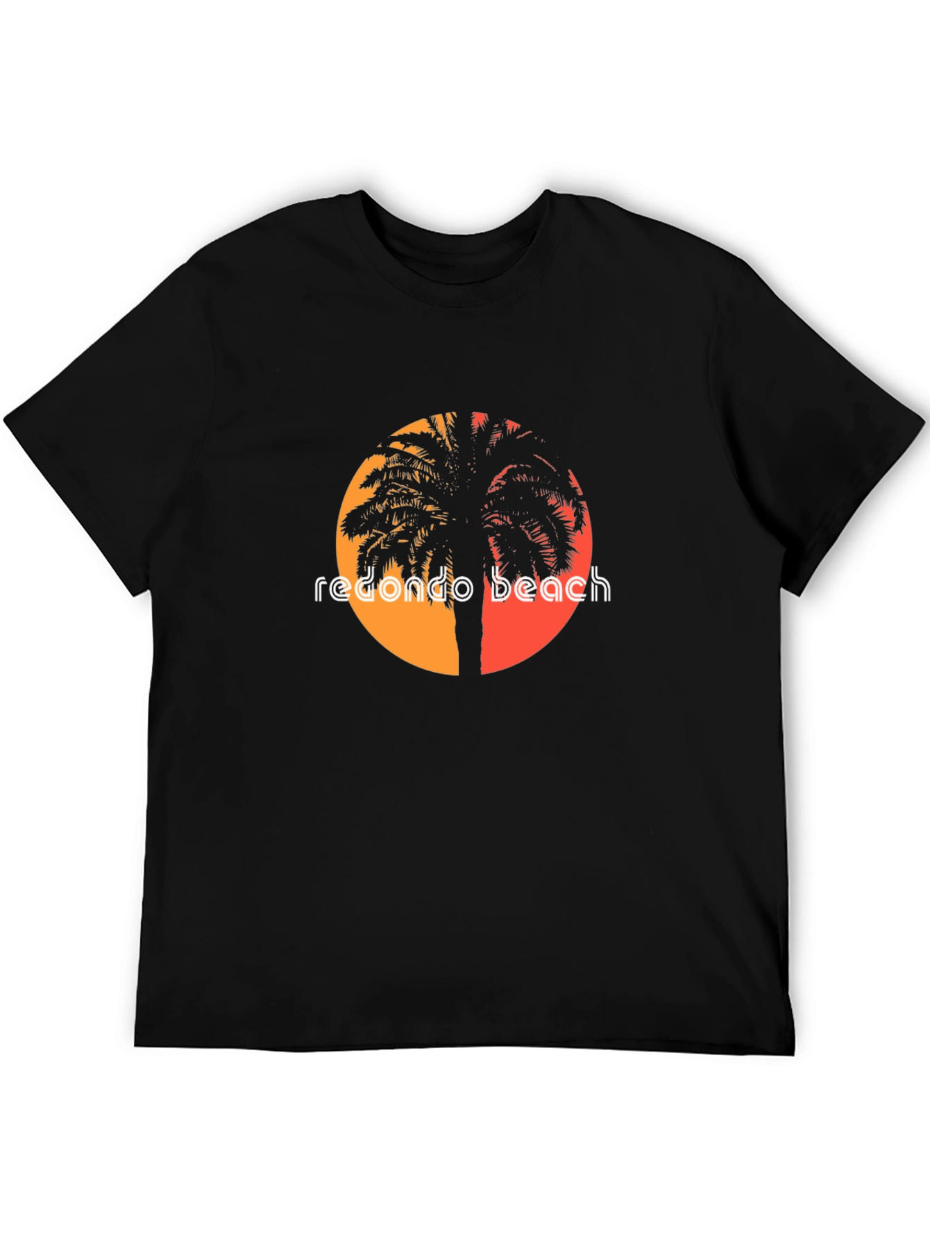 Redondo Beach Sunset Graphic Tee - Black
