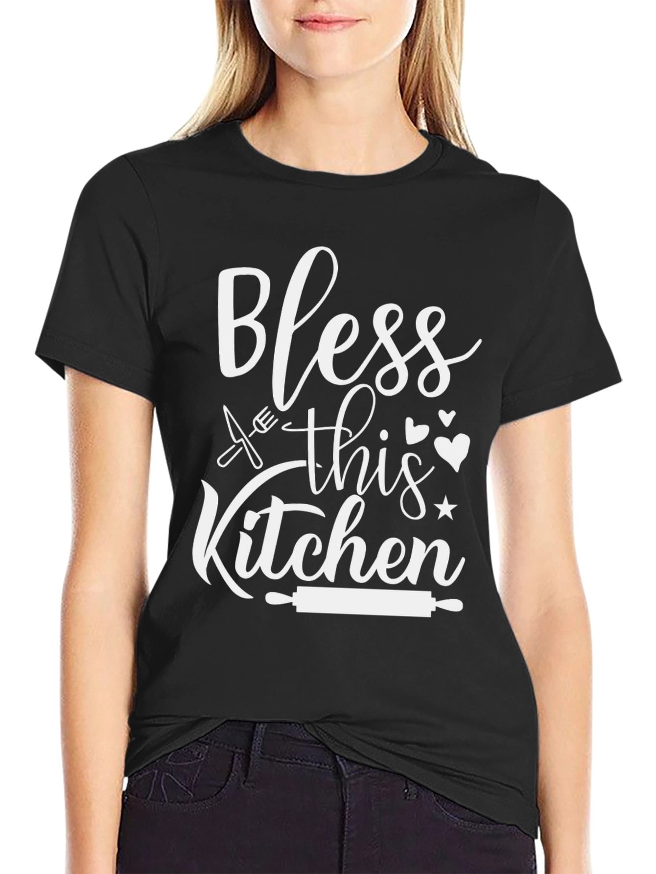 Bless This Kitchen T-Shirt - Chef Gift
