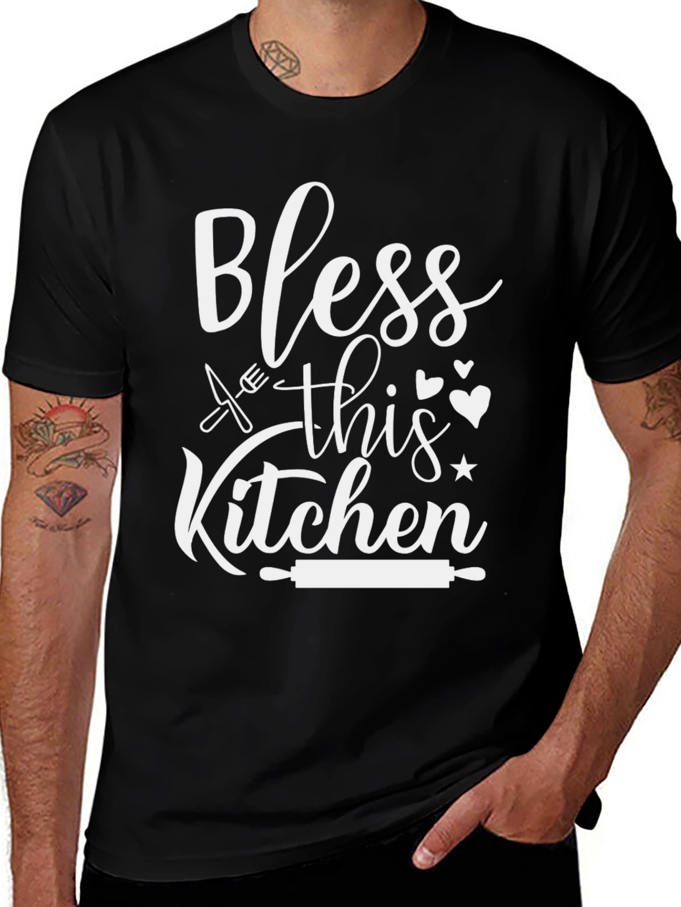 Bless This Kitchen T-Shirt - Chef Gift