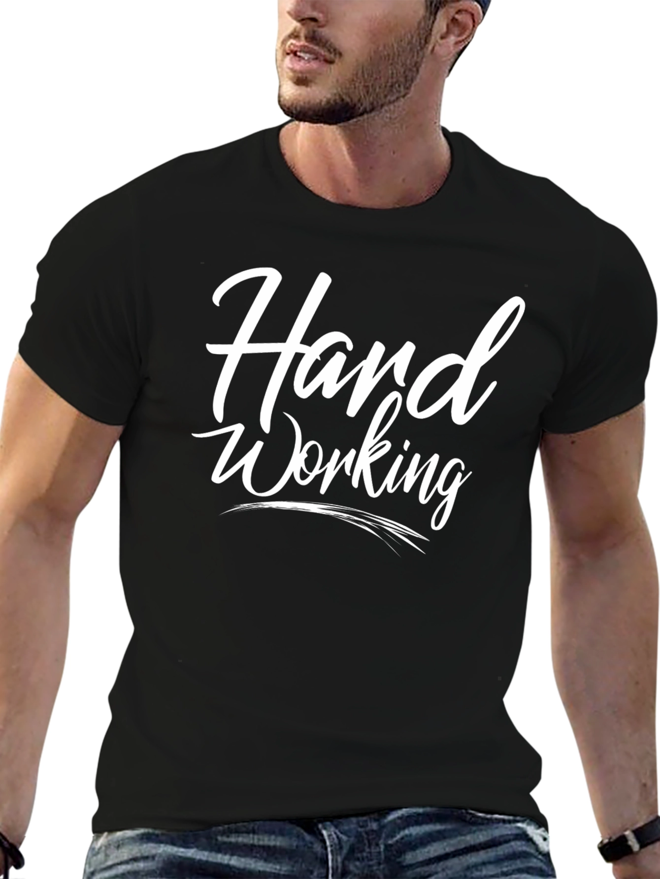 Hard Working Black Graphic Tee