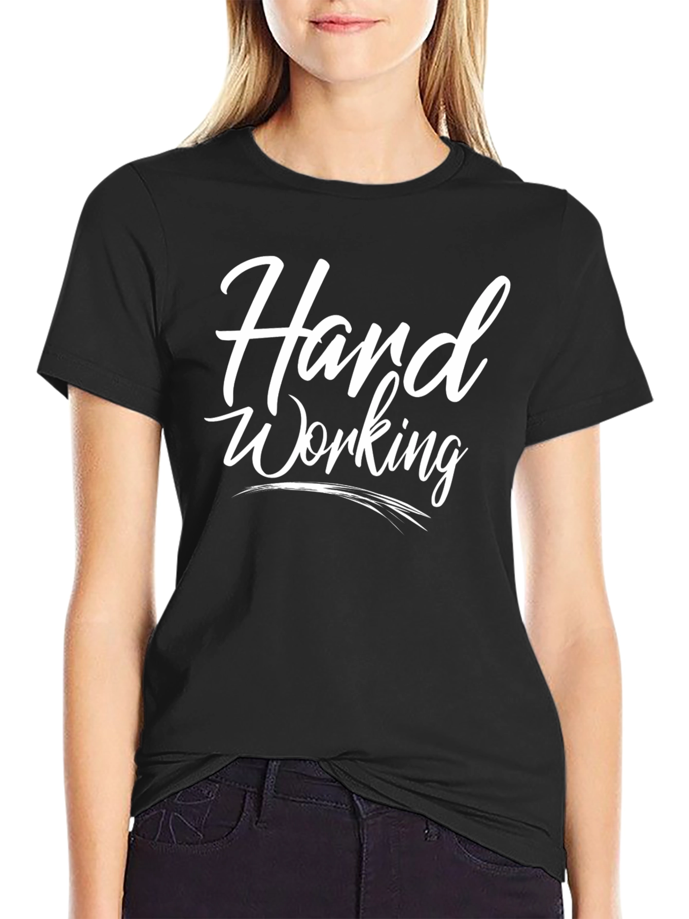 Hard Working Black Graphic Tee