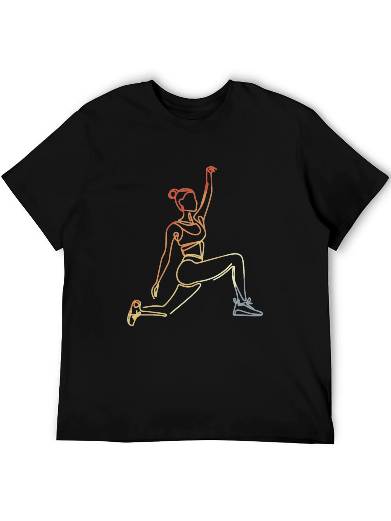 Yoga Pose Graphic Tee - Black