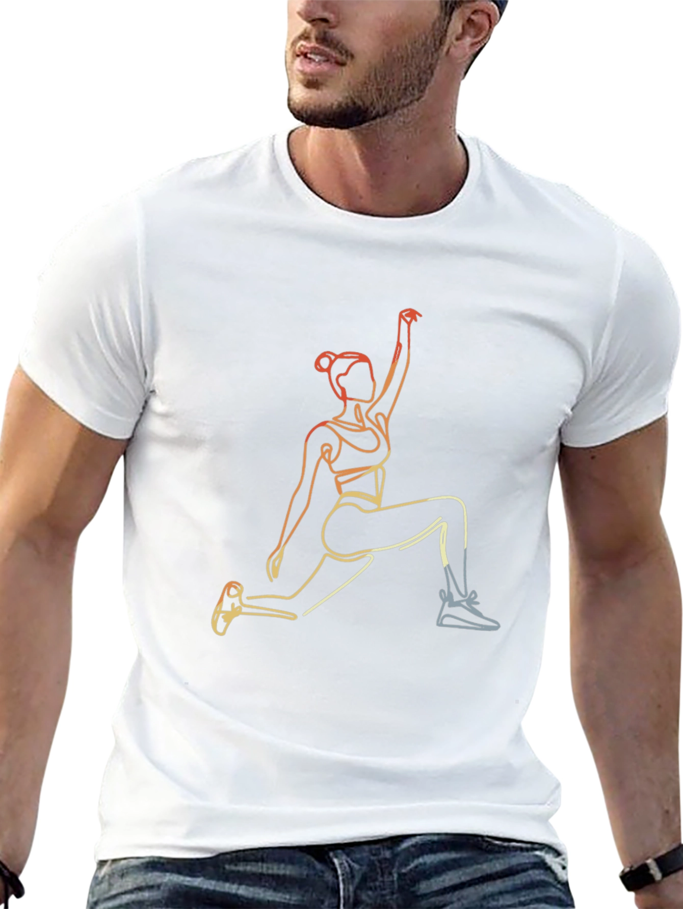 Yoga Pose Graphic Tee - Black