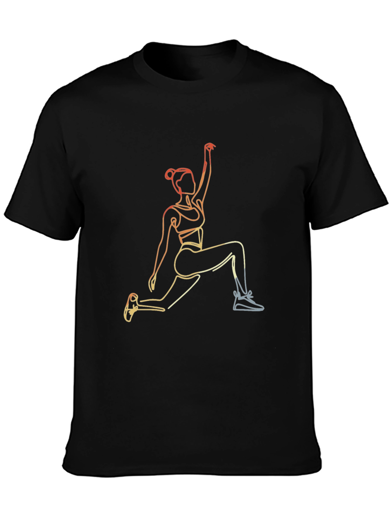 Yoga Pose Graphic Tee - Black