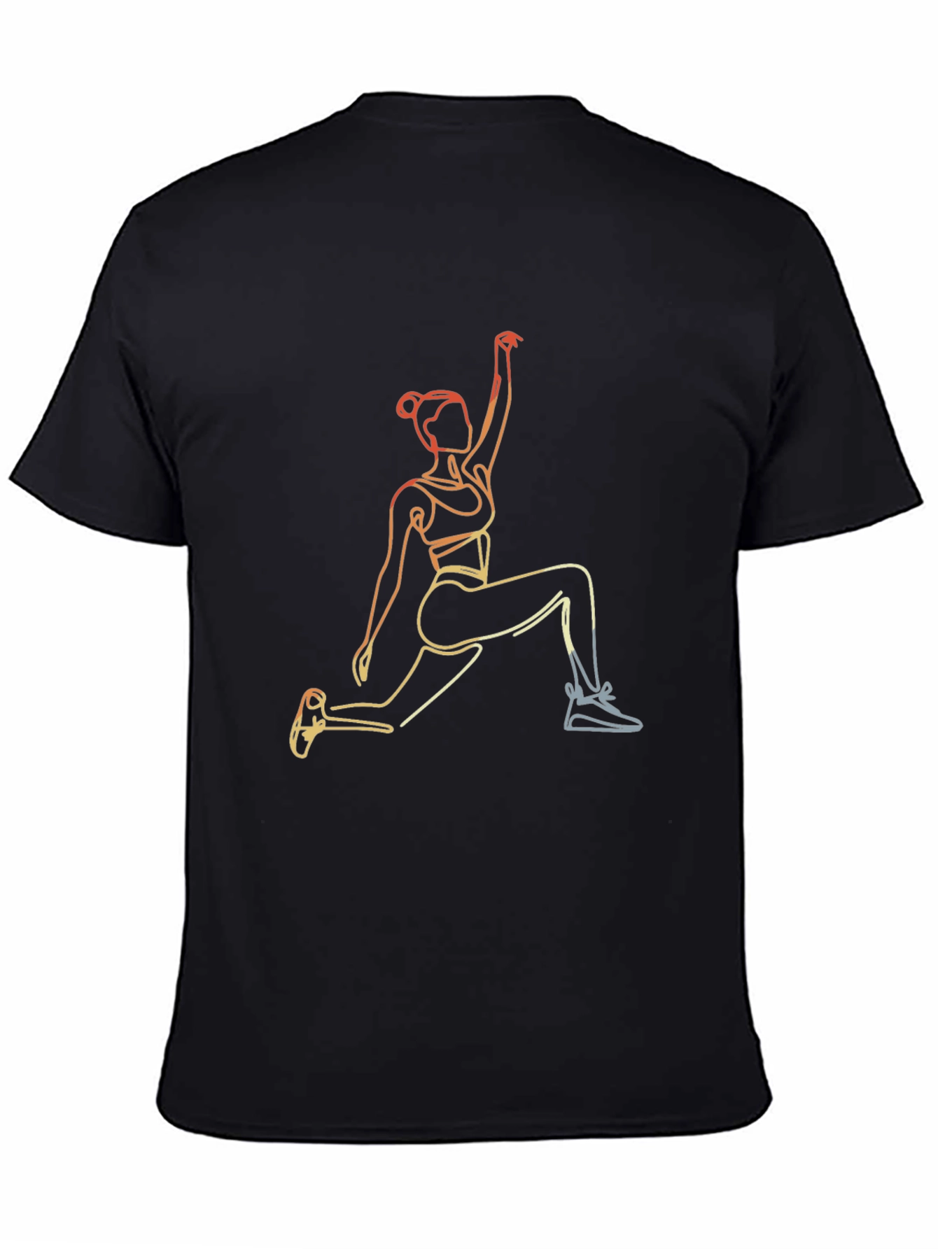 Yoga Pose Graphic Tee - Black