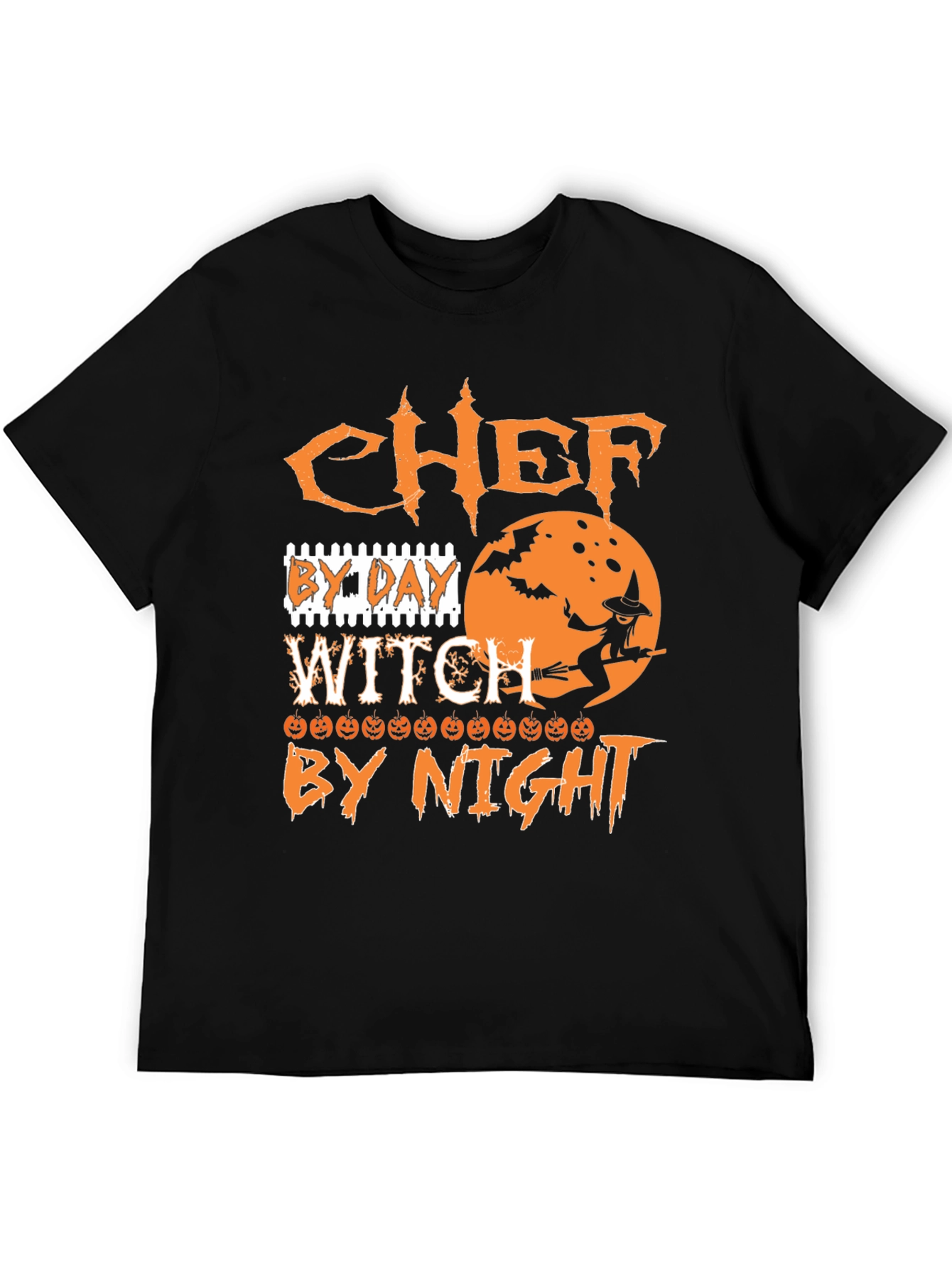 Chef by Day Witch by Night Halloween T-Shirt