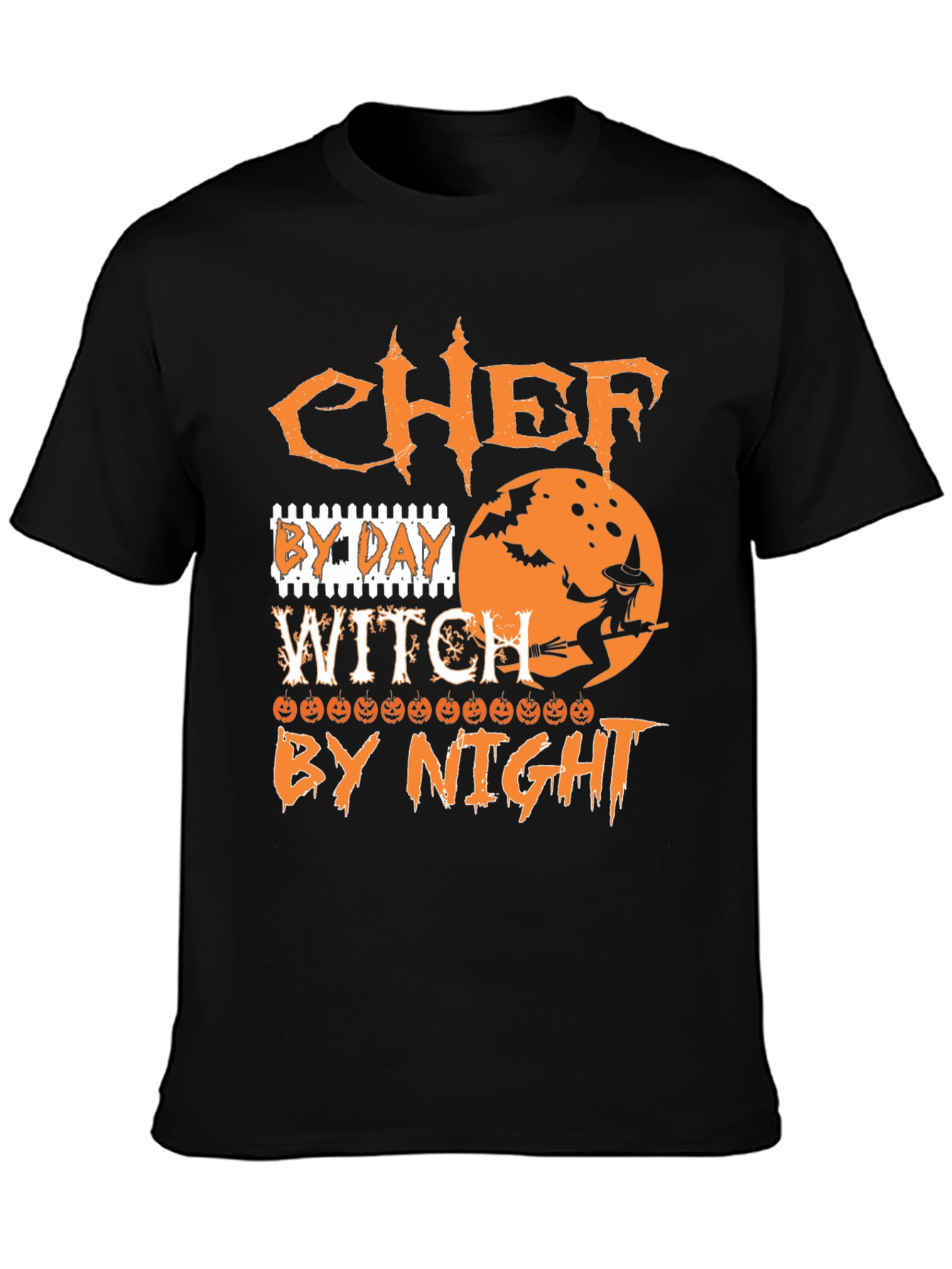 Chef by Day Witch by Night Halloween T-Shirt