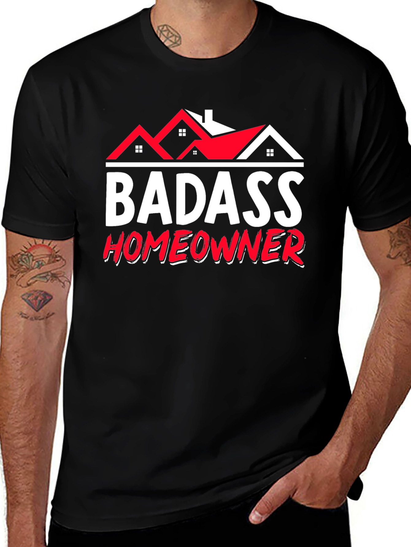 Badass Homeowner Graphic Tee - Black