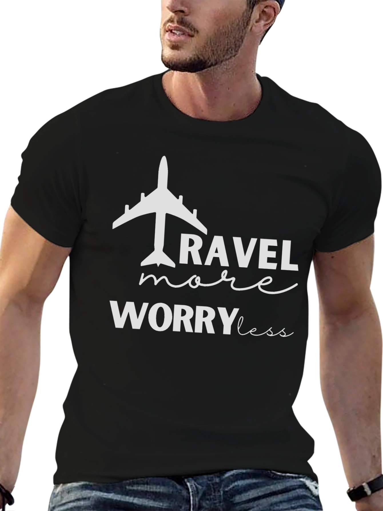 Travel More Worry Less Graphic T-Shirt
