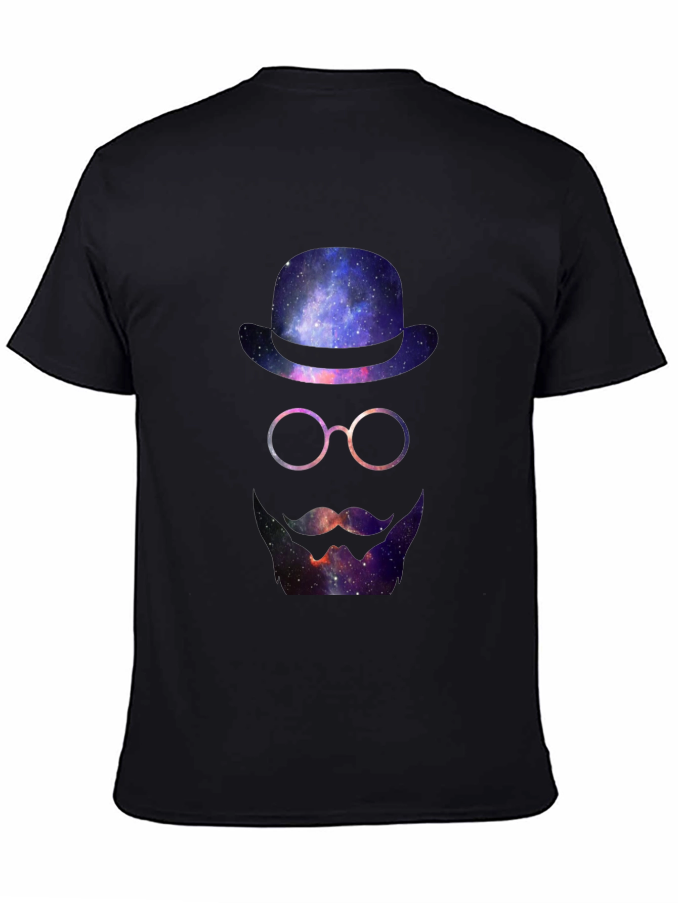 Cosmic Gentleman T-Shirt - Galaxy Hat & Beard