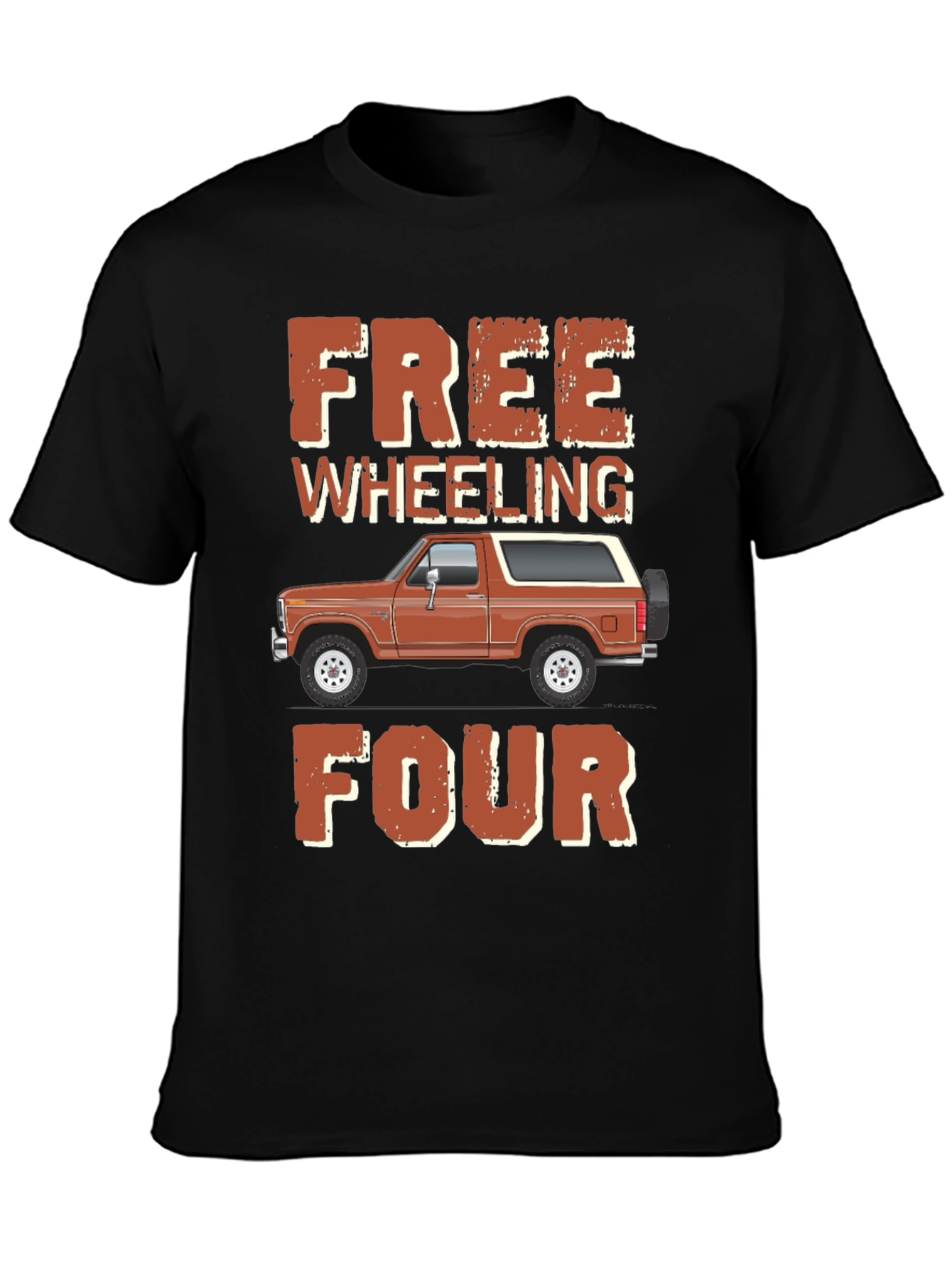 Free Wheeling Four T-Shirt - Off Road Bronco Tee