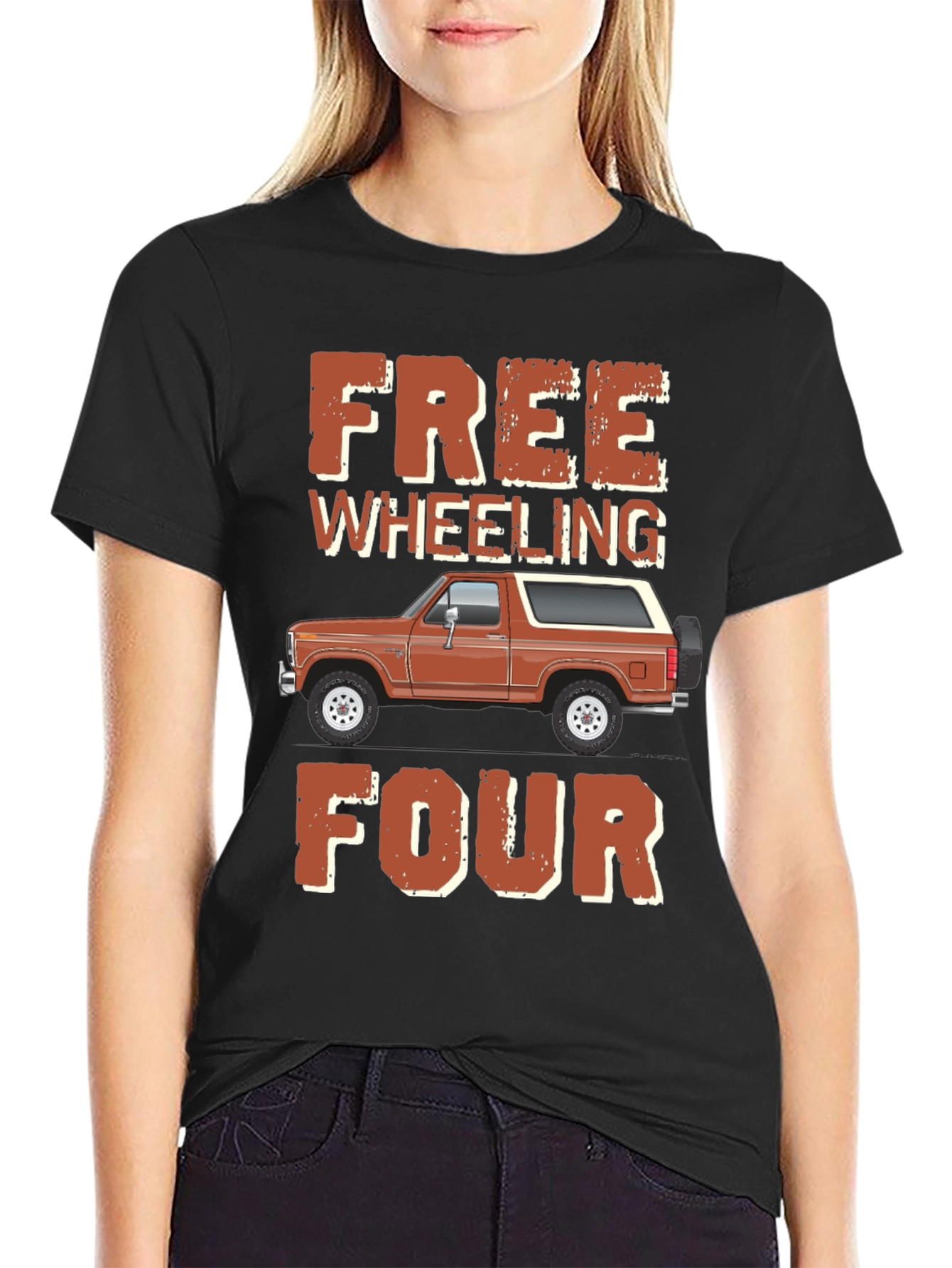 Free Wheeling Four T-Shirt - Off Road Bronco Tee