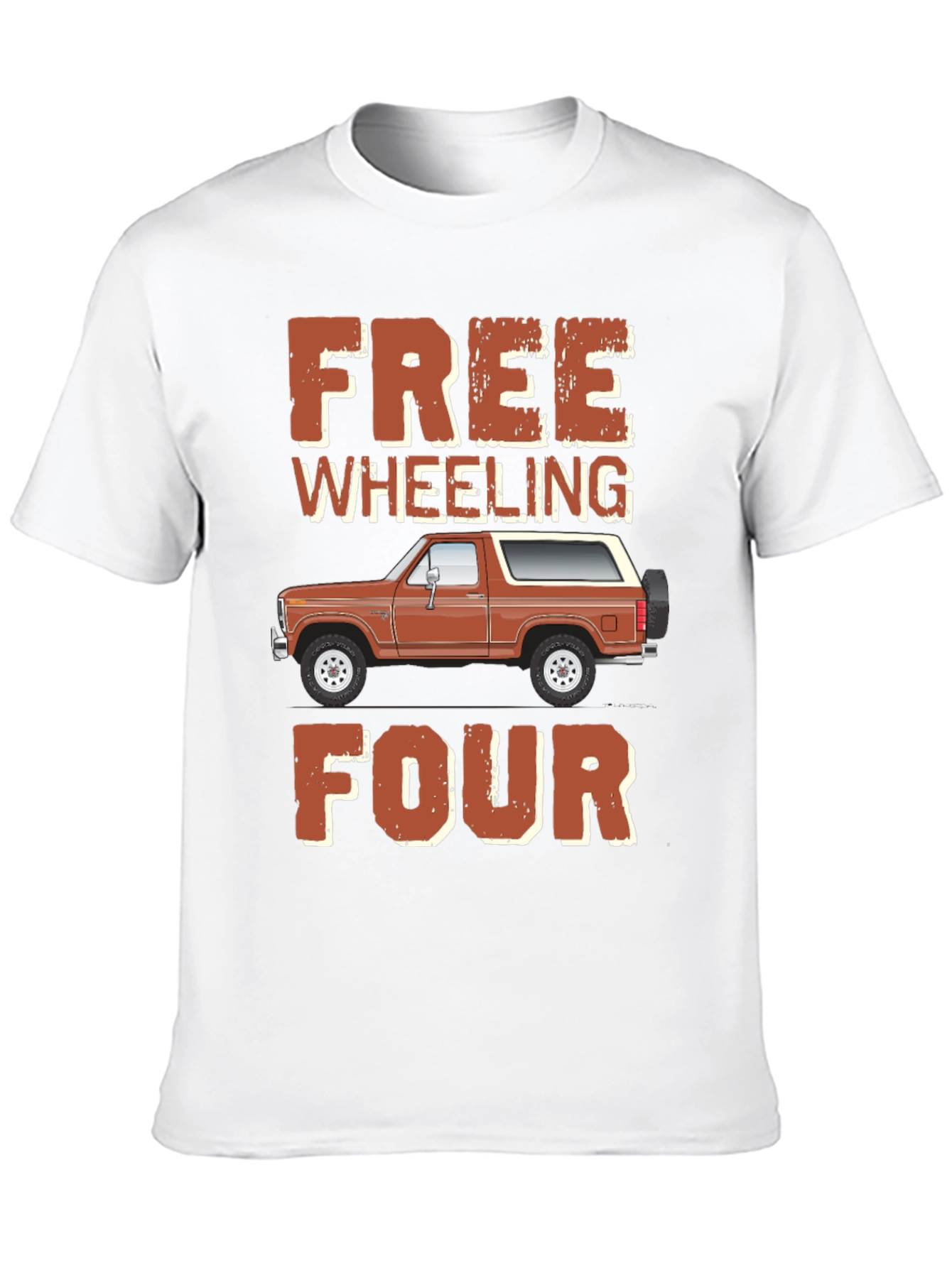Free Wheeling Four T-Shirt - Off Road Bronco Tee