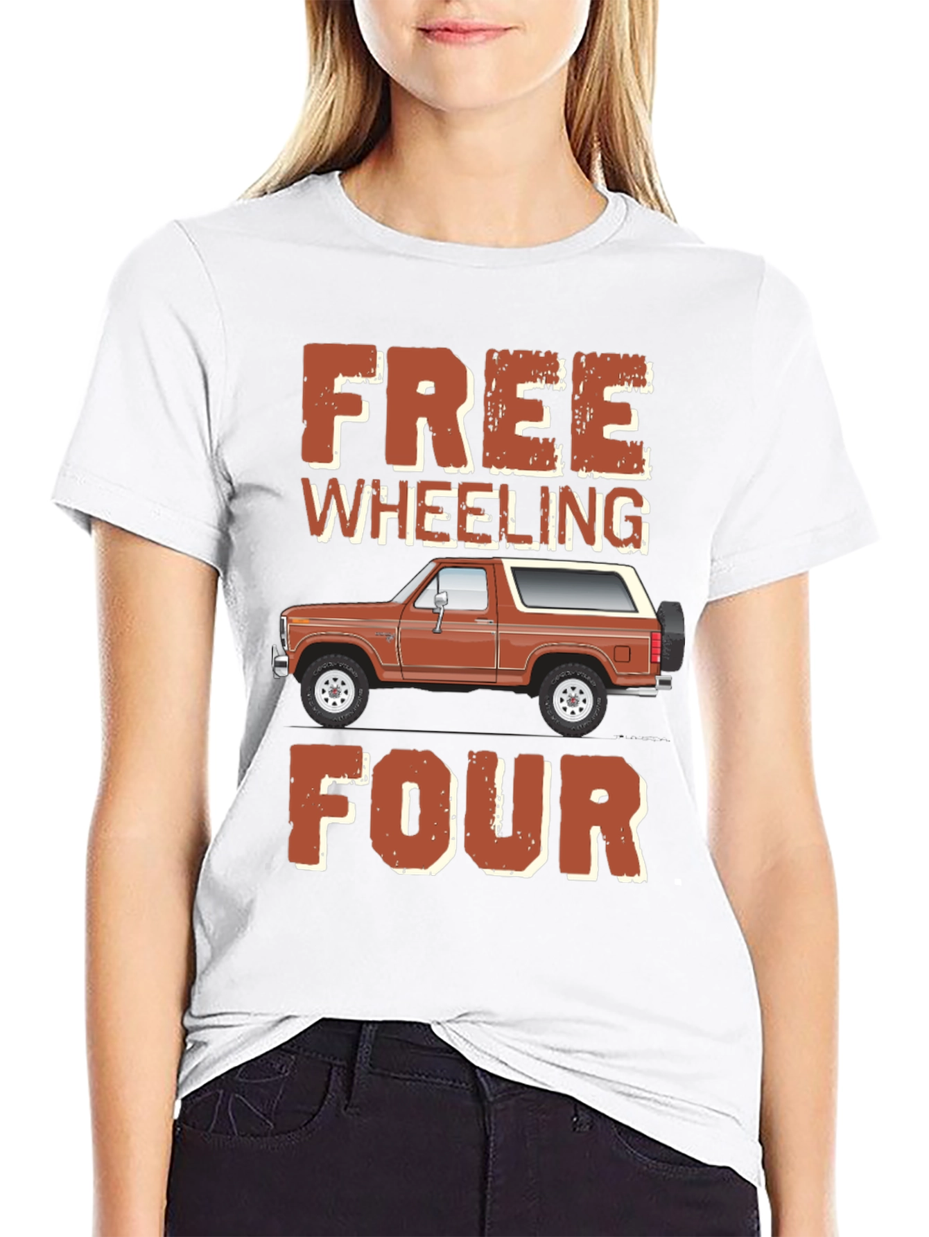 Free Wheeling Four T-Shirt - Off Road Bronco Tee