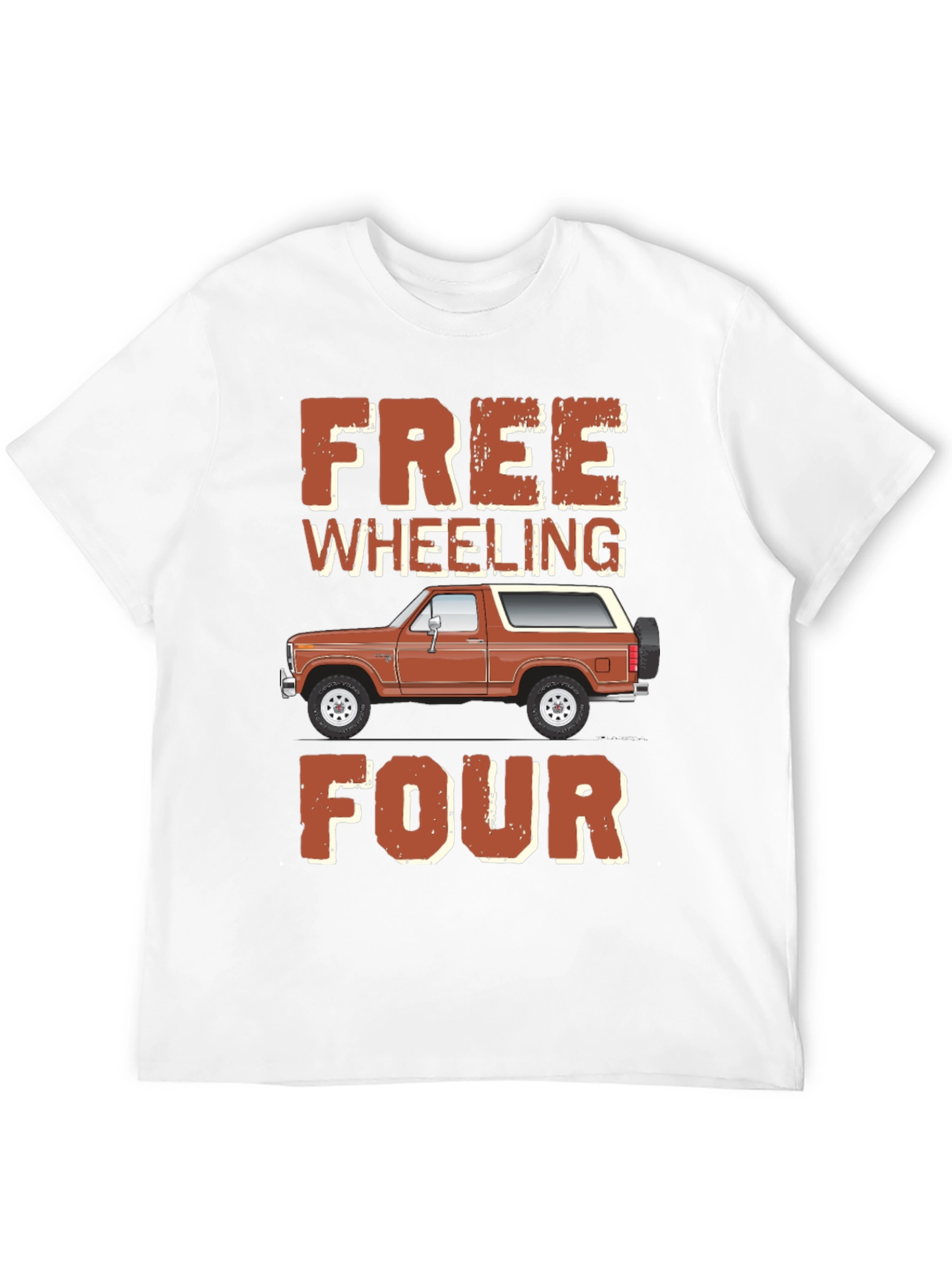 Free Wheeling Four T-Shirt - Off Road Bronco Tee