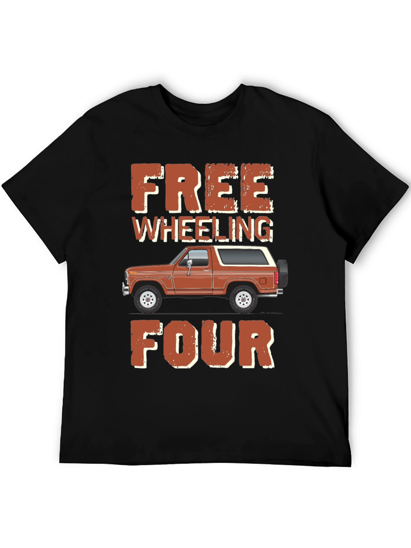 Free Wheeling Four T-Shirt - Off Road Bronco Tee