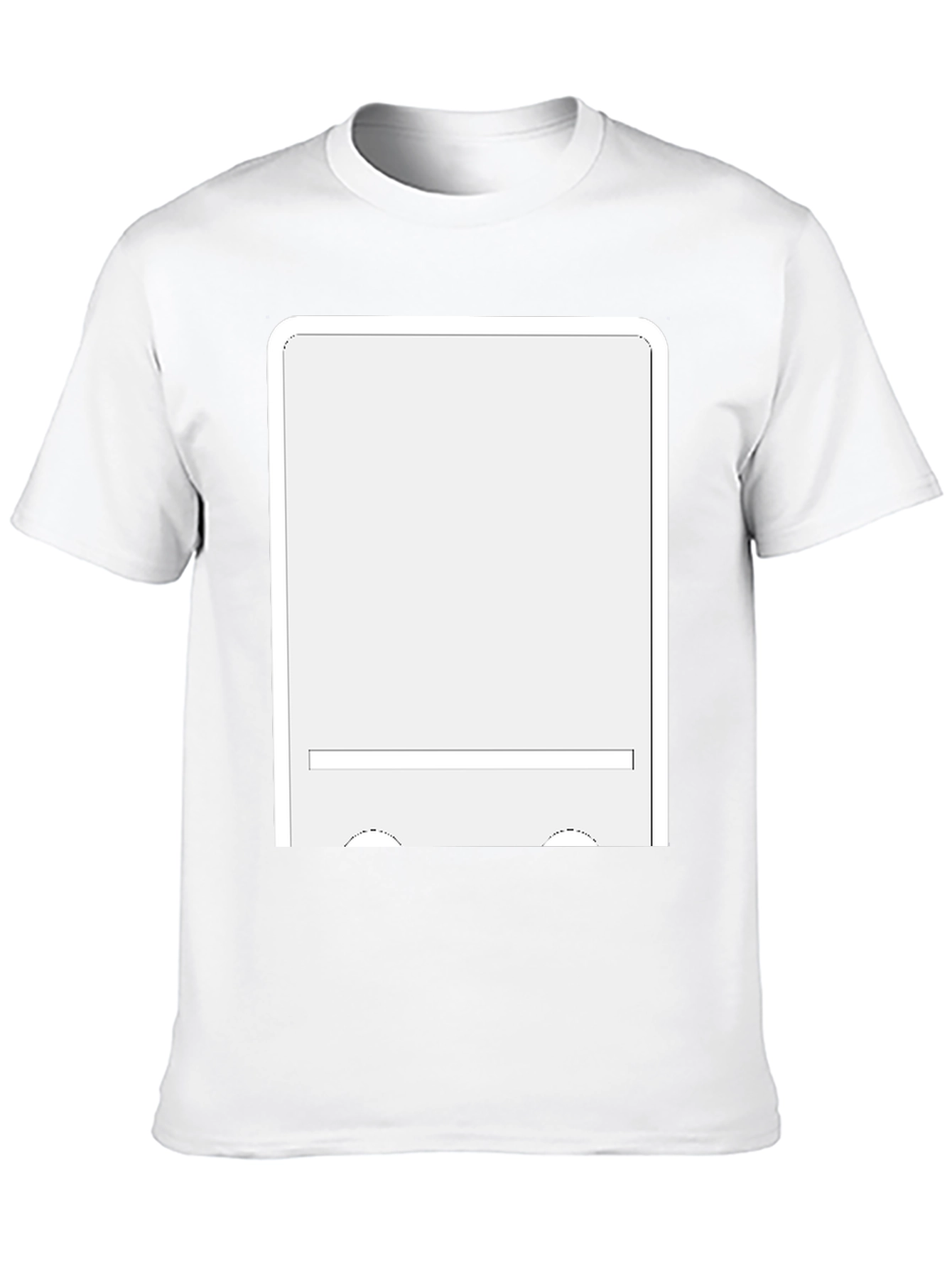 Black T-Shirt with White Graphic Insert