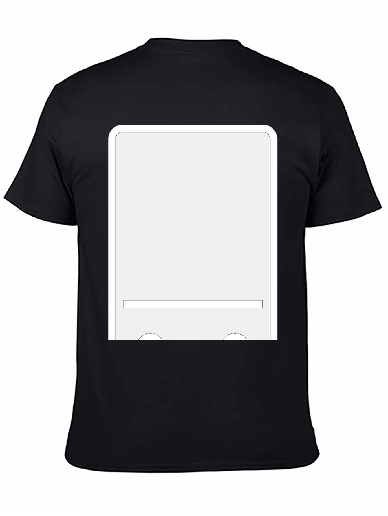 Black T-Shirt with White Graphic Insert