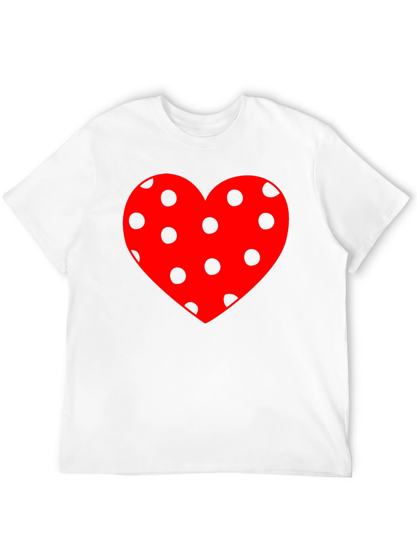 Polka Dot Heart Tee - Stylish Casual Wear